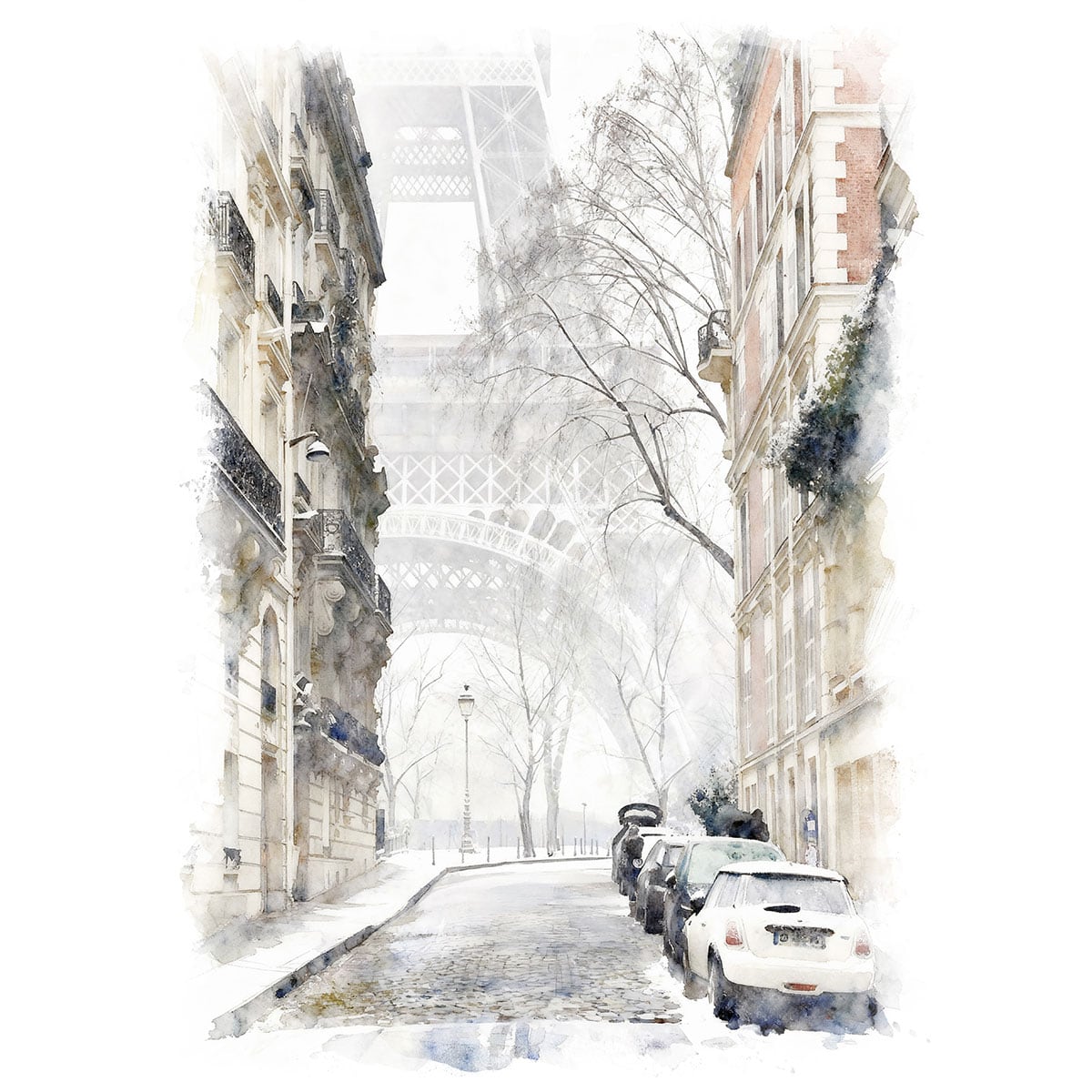 絵画 風景画(街並み) フランス パリ エッフェル塔 インテリアアート額