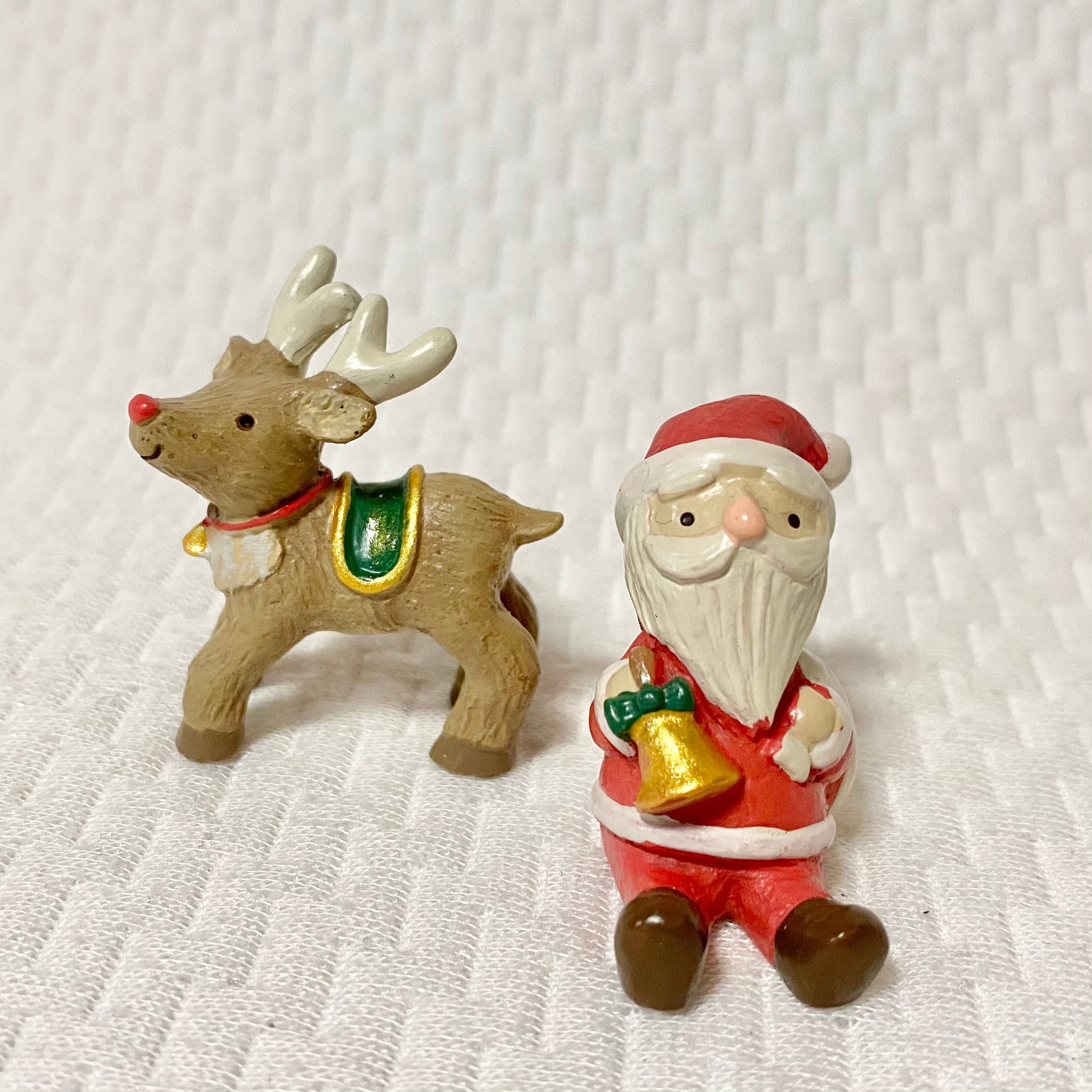 2way】サンタとトナカイ ミニセット 置き型＆ピック クリスマス雑貨