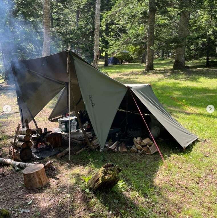 zivetalian】蝦夷幕 (缶バッジ付き)軍幕 | OUTDOOR BASE MATSUMOTO