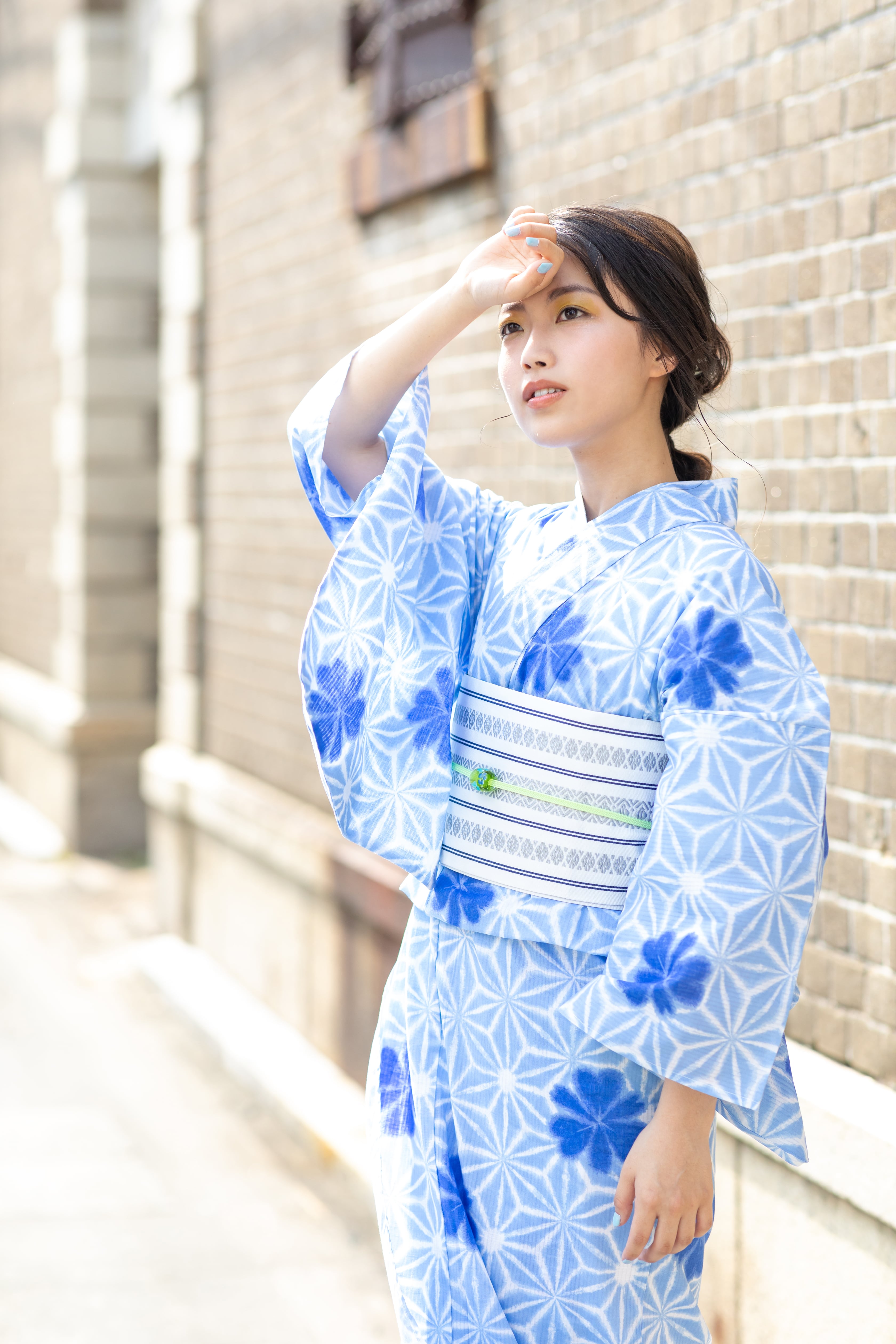 浴衣 単品（古典 麻の葉 水色） | KIMONO CHOYA［きもの蝶屋］