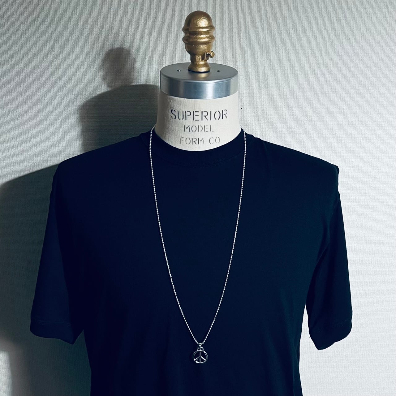 OLD TIFFANY & CO. Peace Sign Large Charm Necklace Sterling Silver