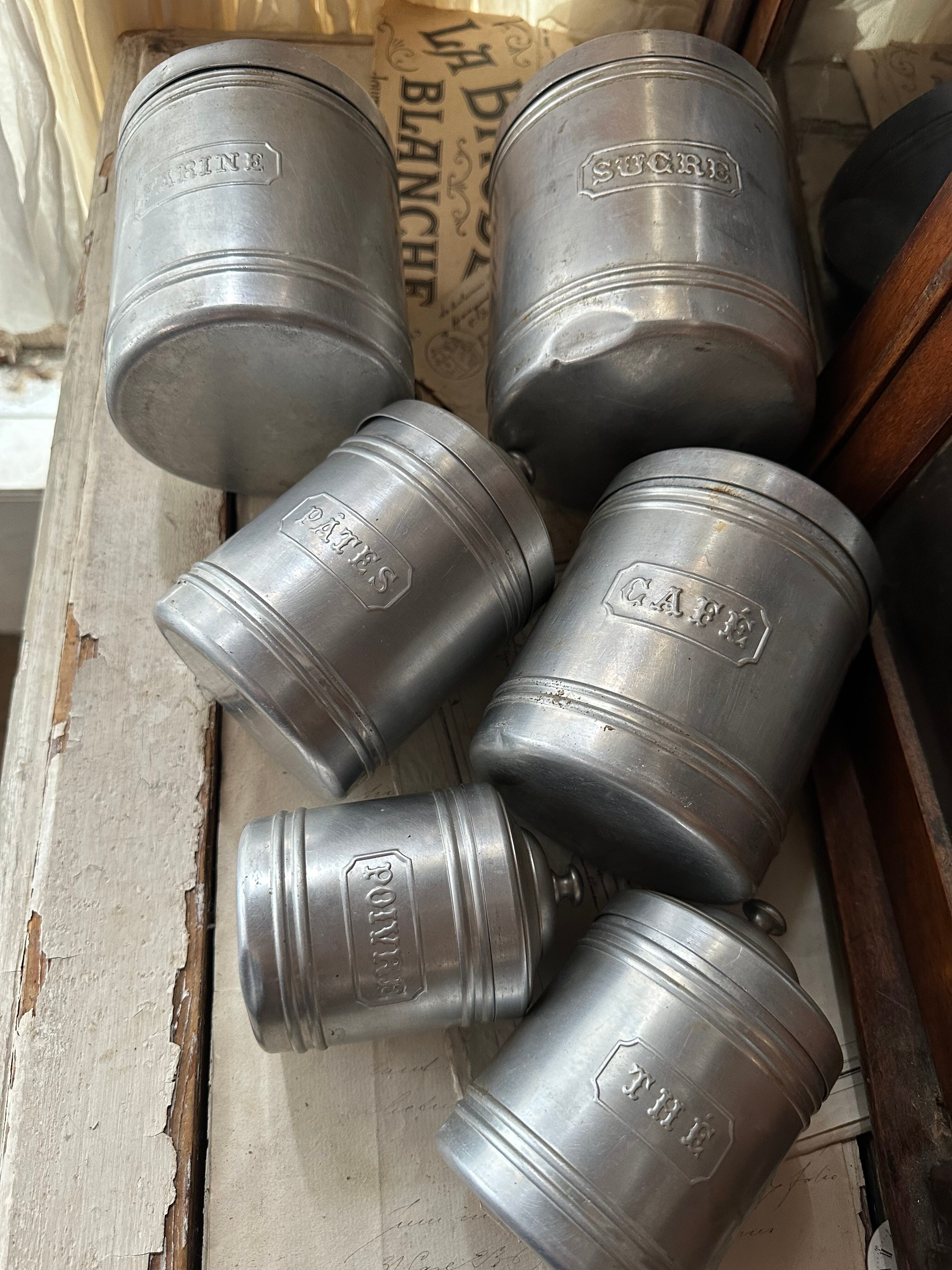アルミキャニスター 6個SET | Brocante de La Cocotte （フランス