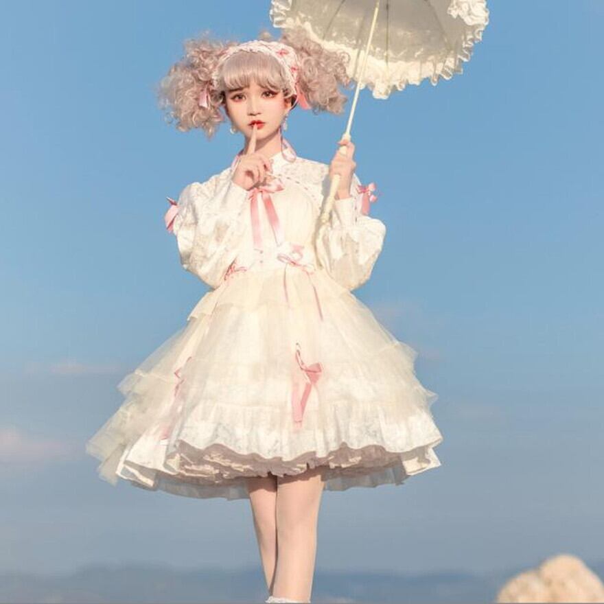 SEASONZ ゴスロリ ワンピース 長袖 ガーリー 甘め ゆめかわ | ロリータ