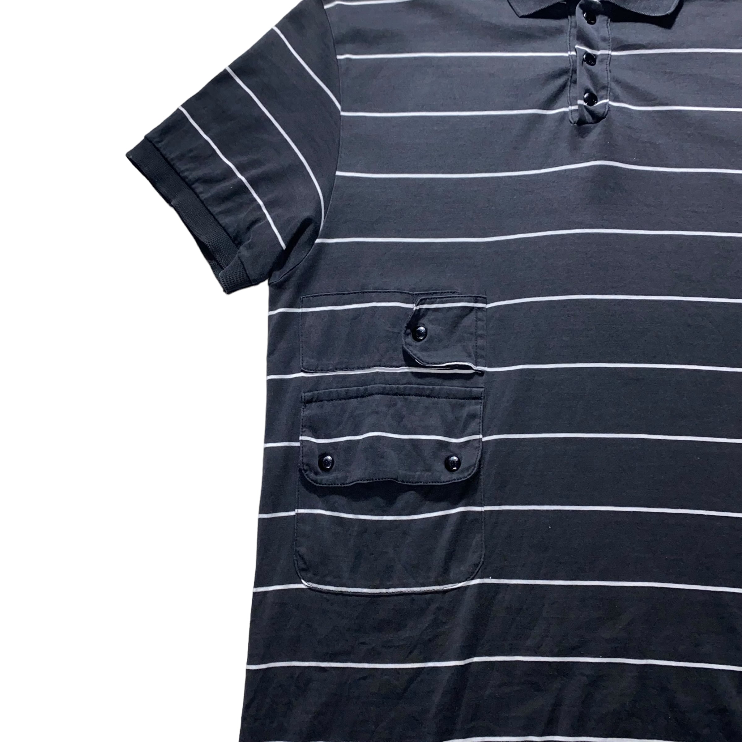 2007SS DIOR HOMME by Hedi Slimane border polo shirt | NOIR ONLINE