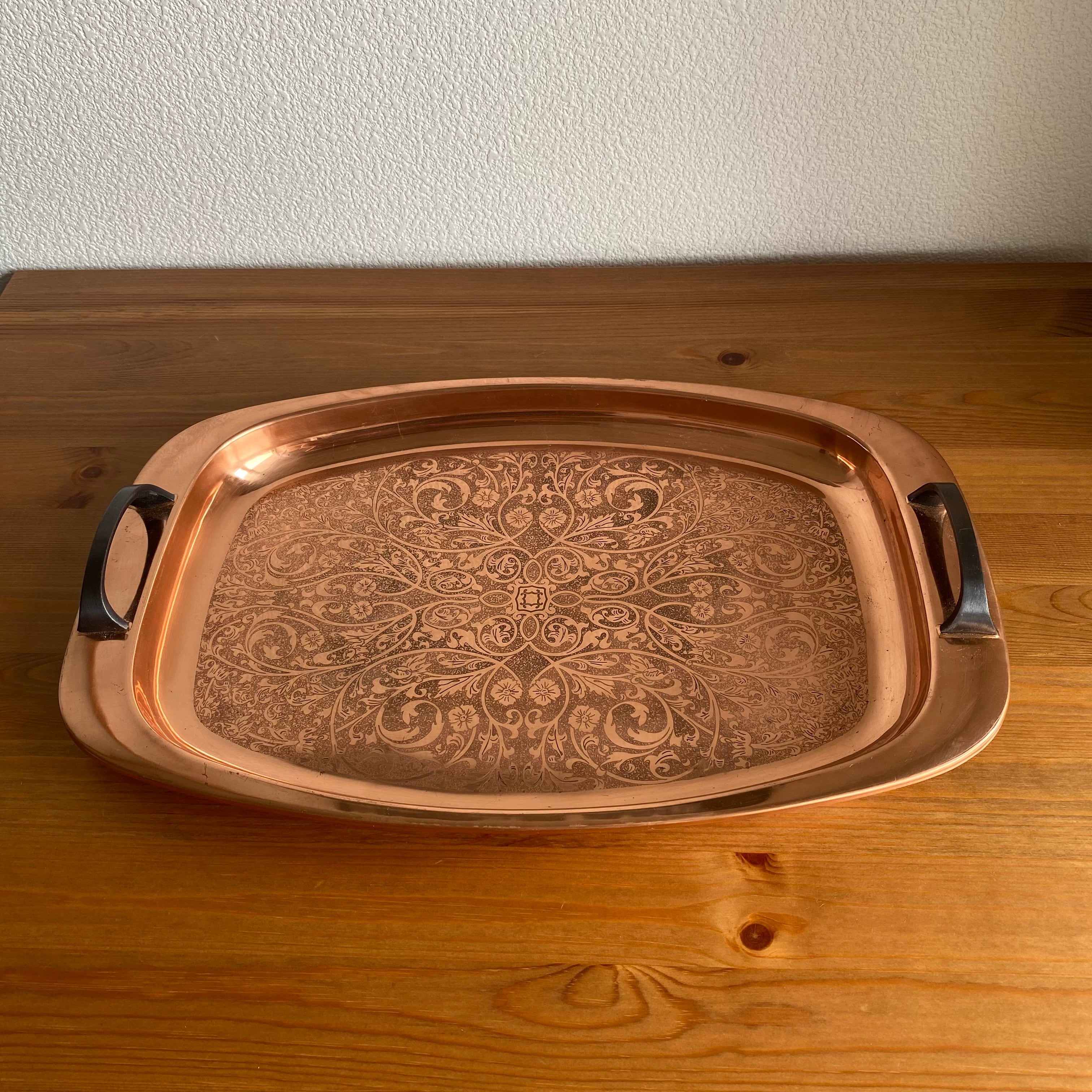 純銅 トレー お盆 工芸品 アンティーク | 骨董品店 これこれ