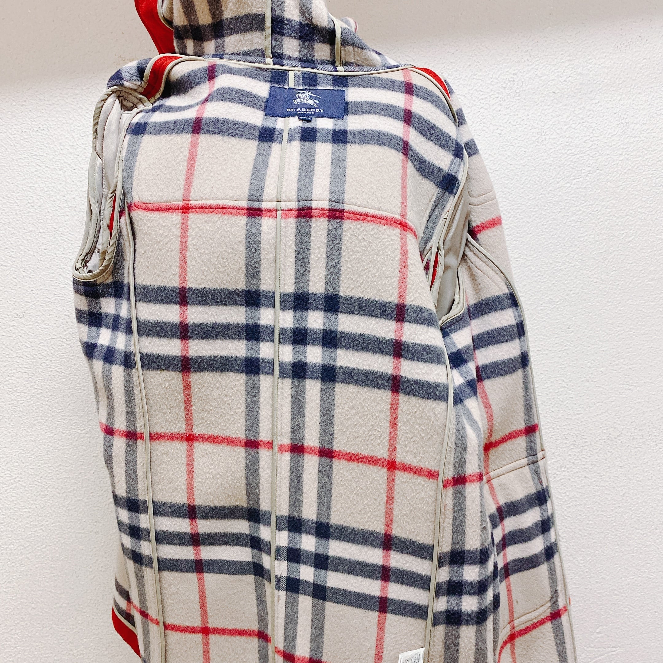 バーバリー ダッフルコート 赤色 ノバチェック BURBERRY LONDON | UTA