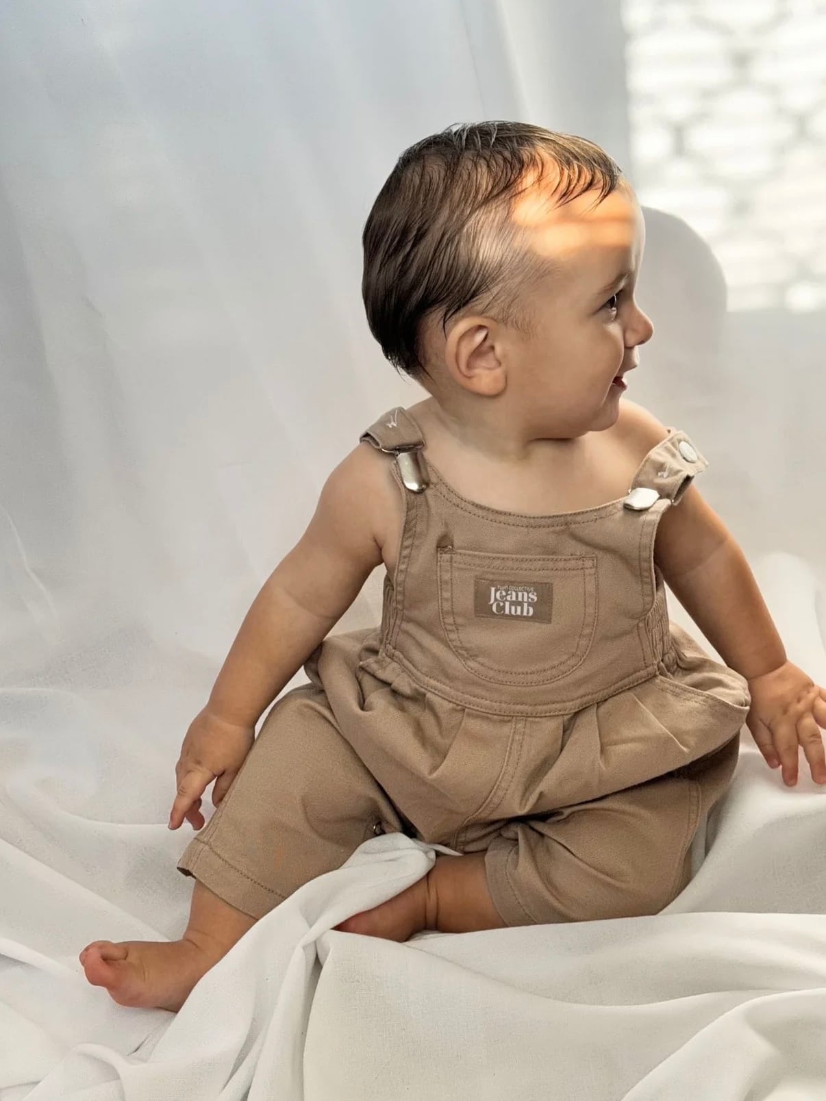 TWIN COLLECTIVE】Bowie Bubble Overall -Latte | RIRIBELL