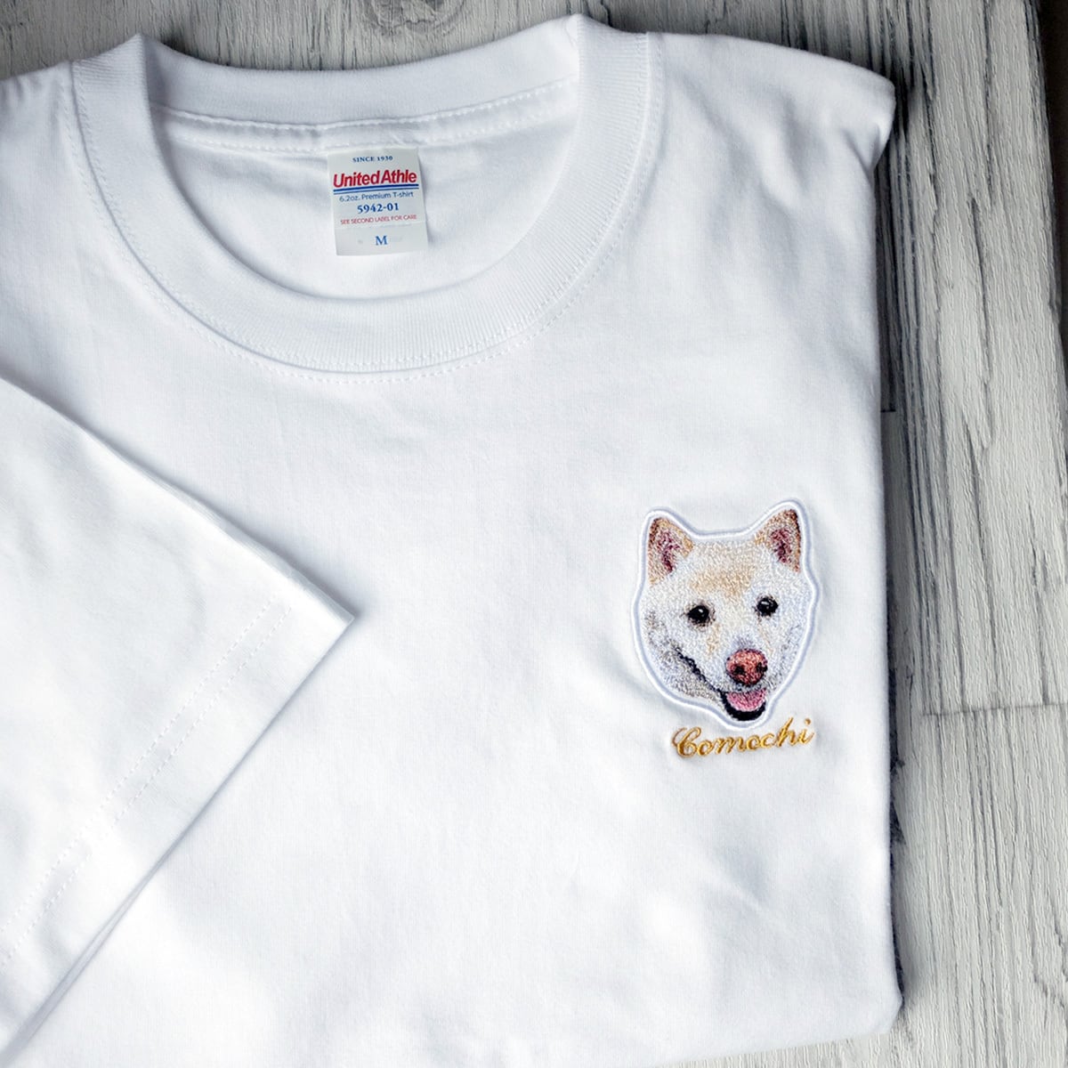 Tシャツにリアル刺繍】愛おしいペットの写真から作るうちの子刺繍