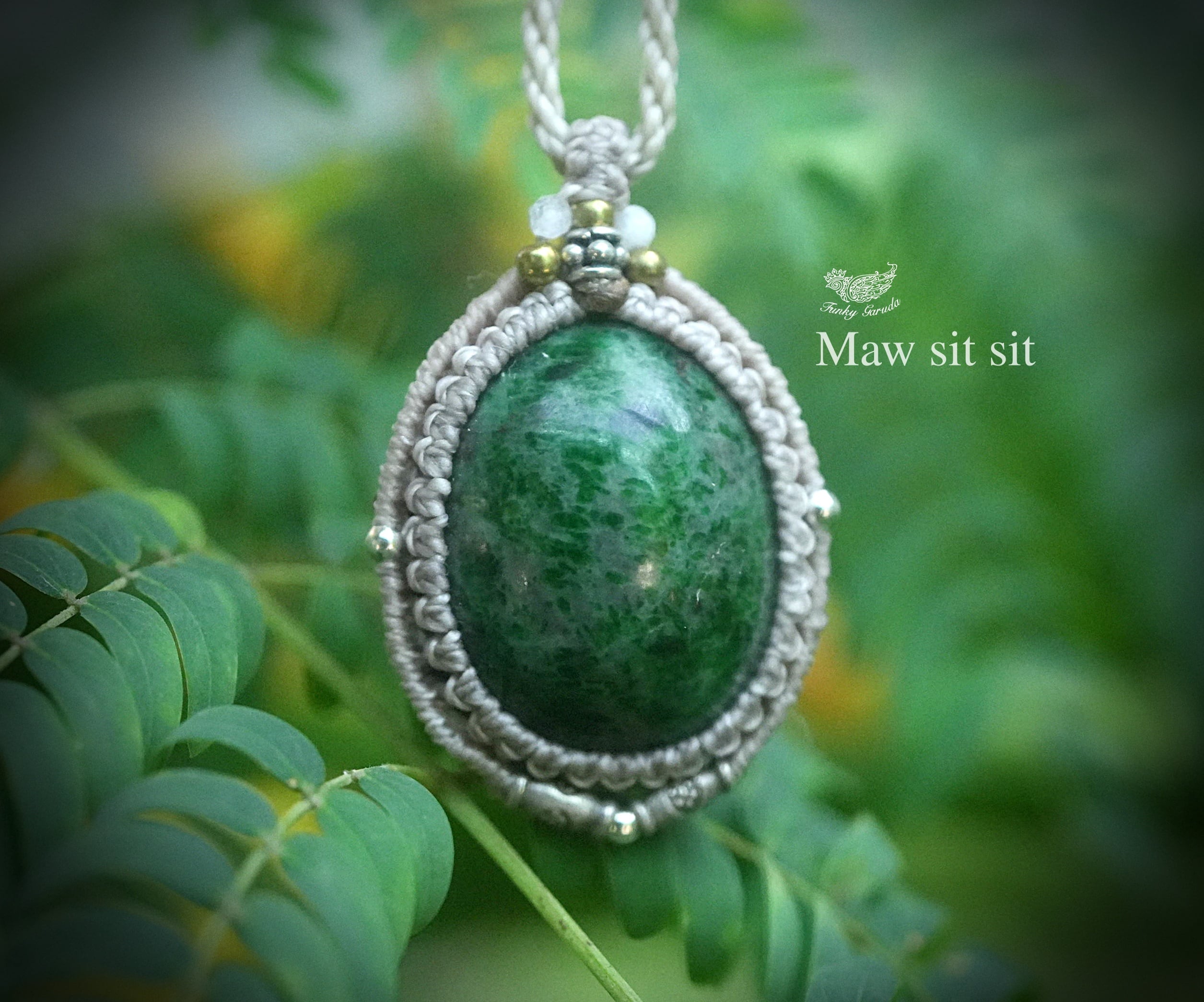 幻のプックリ☆マウシッシ翡翠☆Jede☆ネックレス 1575 | Funky garuda