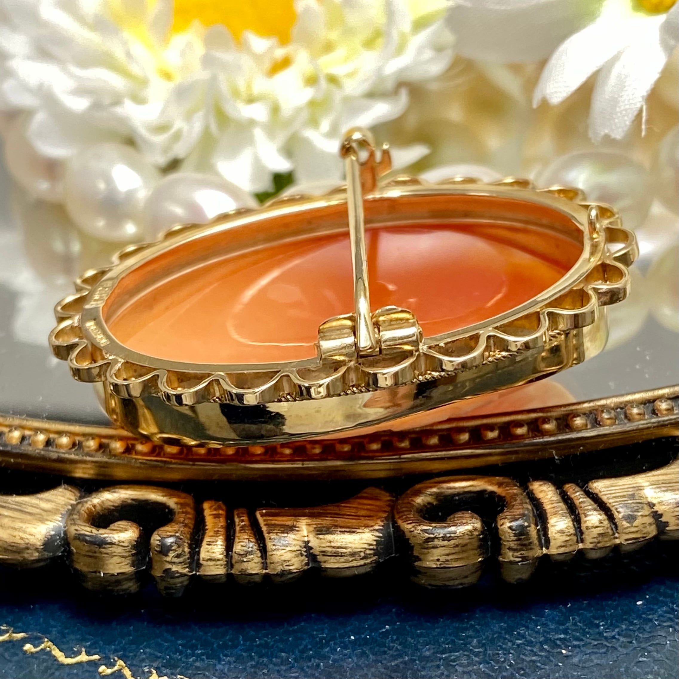 イギリス英国ヴィンテージ カメオk9ブローチ | アンティークジュエリー