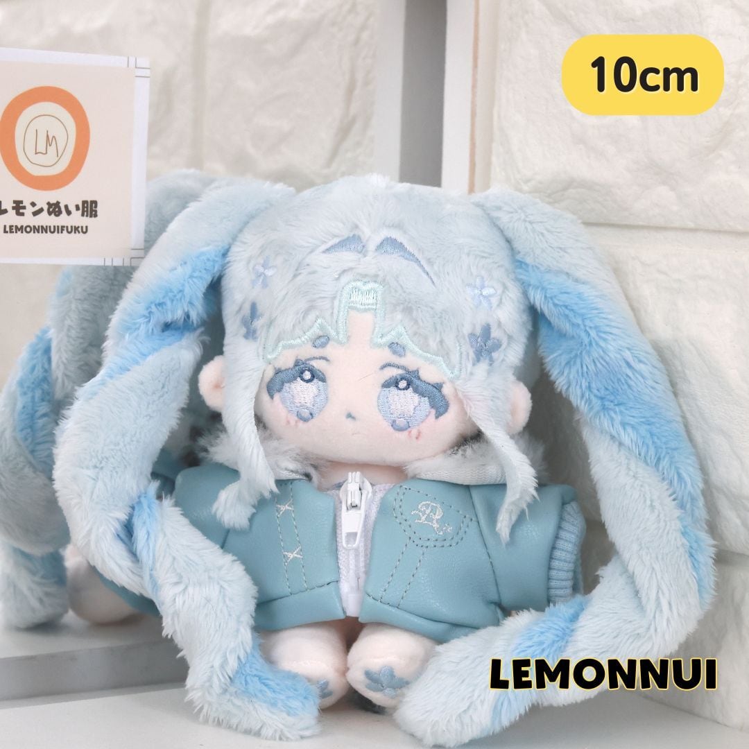 10cm ぬいぐるみ服 着せ替え レザージャケット ブルー ぬい活 推し活