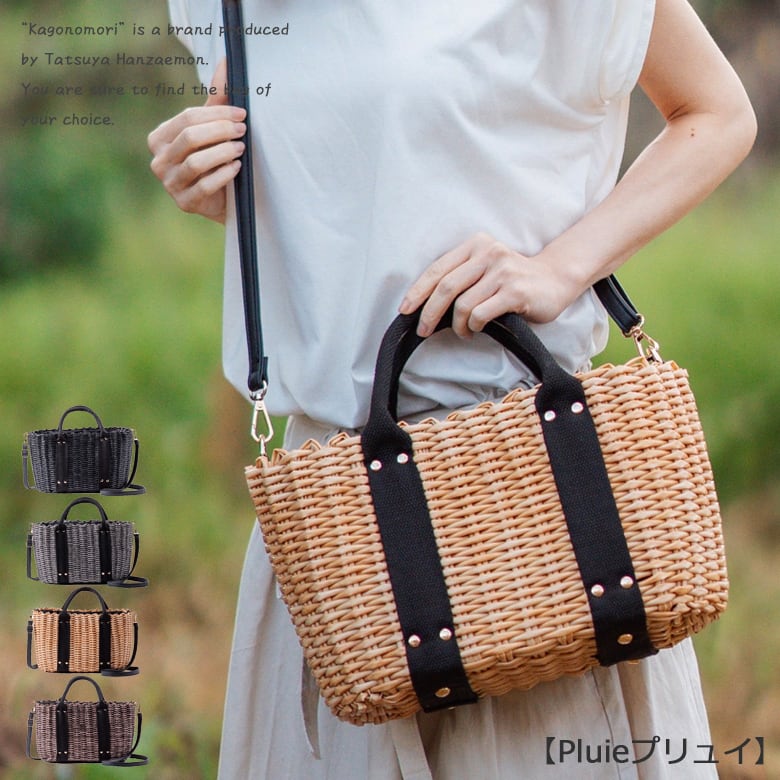 かごバッグ ストロー ショルダーバッグ 巾着 ミニ トート バッグ 2way