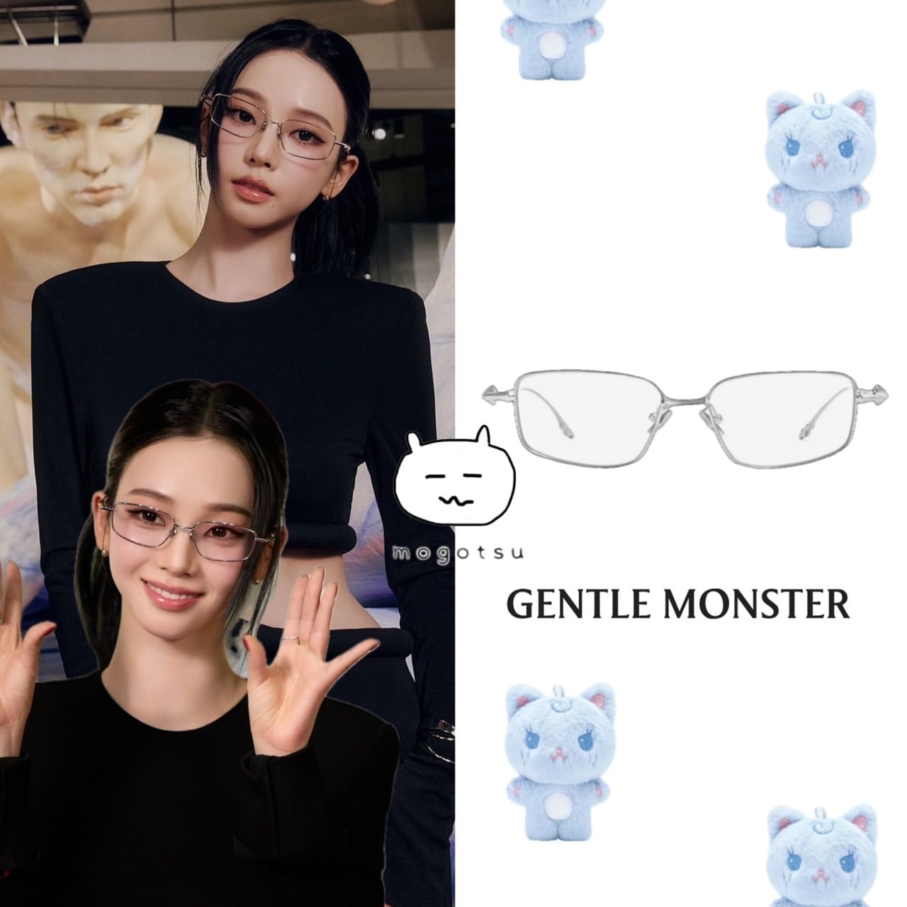 ☆aespa カリナ 着用！！【GENTLE MONSTER】Atomic 02 Silver | もごつ