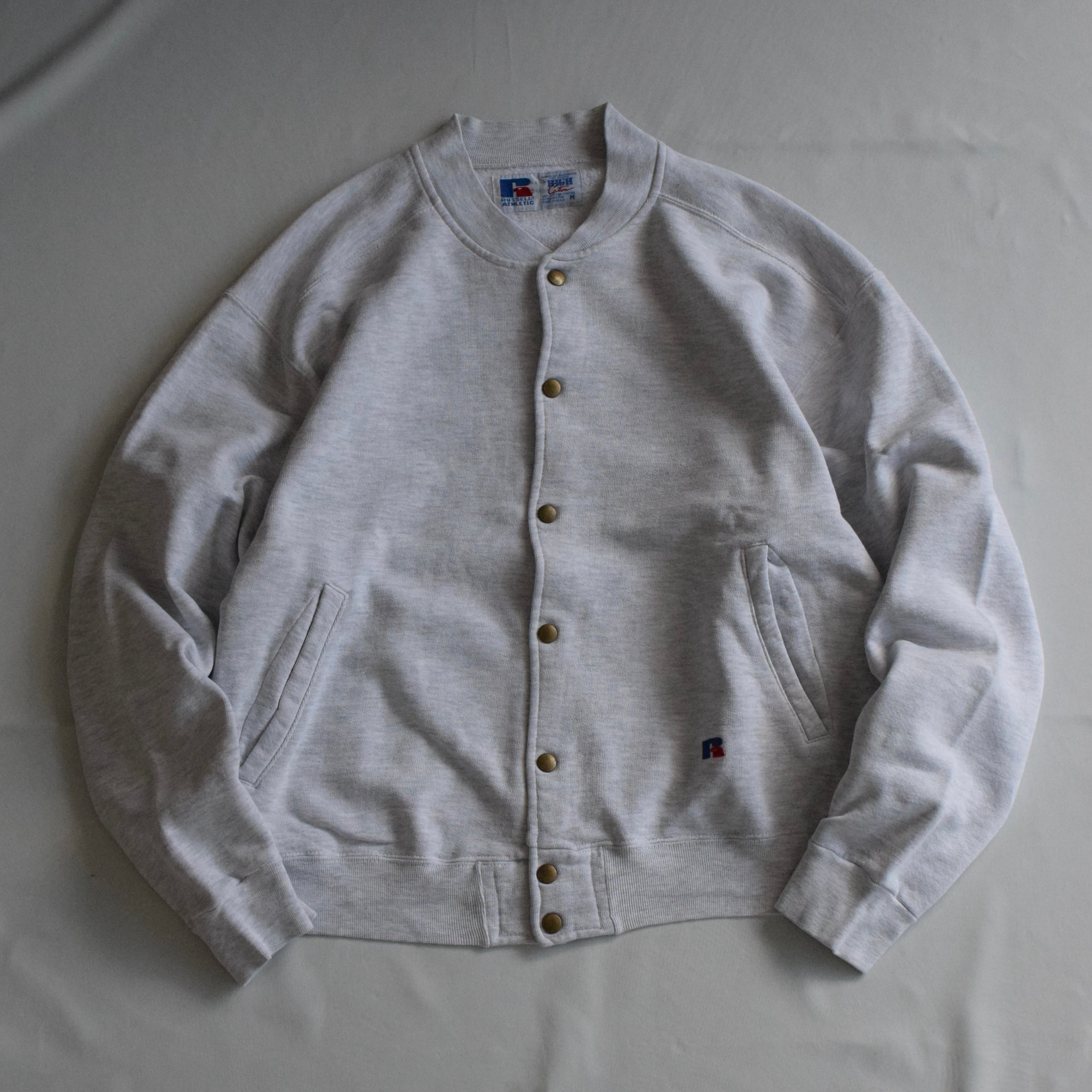 90s Made in USA Russell Athletic スナップカーディガン メンズM