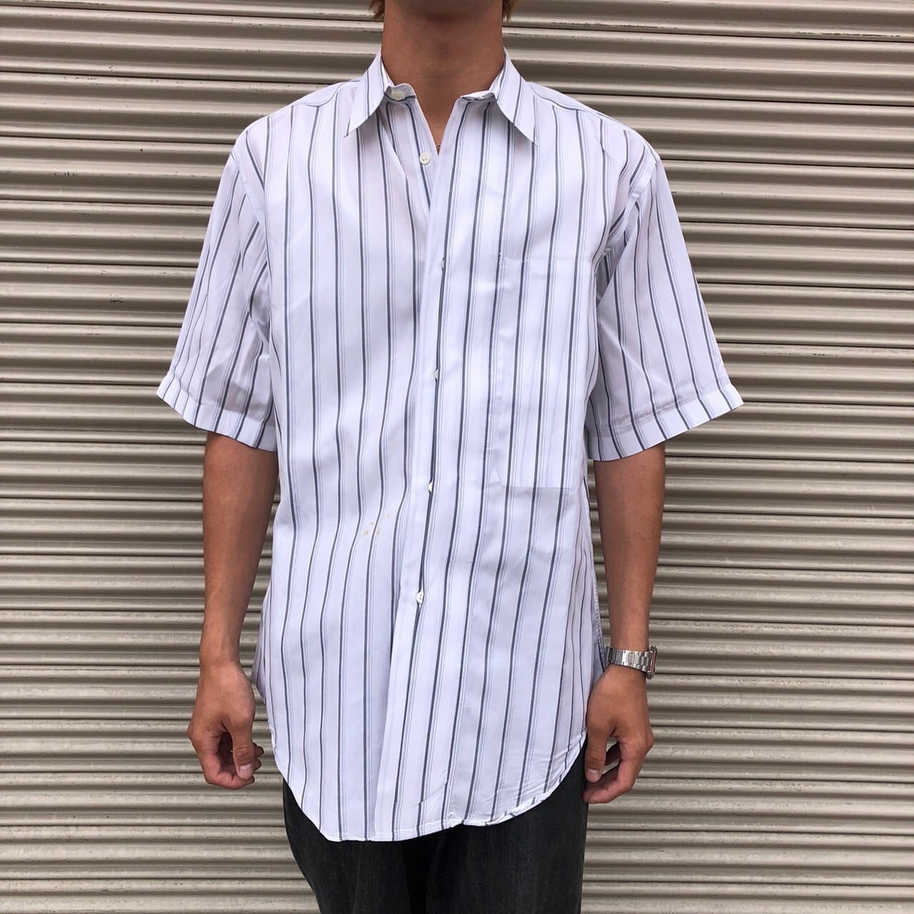 希少 80s 90s issey miyake Archive イッセイミヤケ ストライプ 半袖