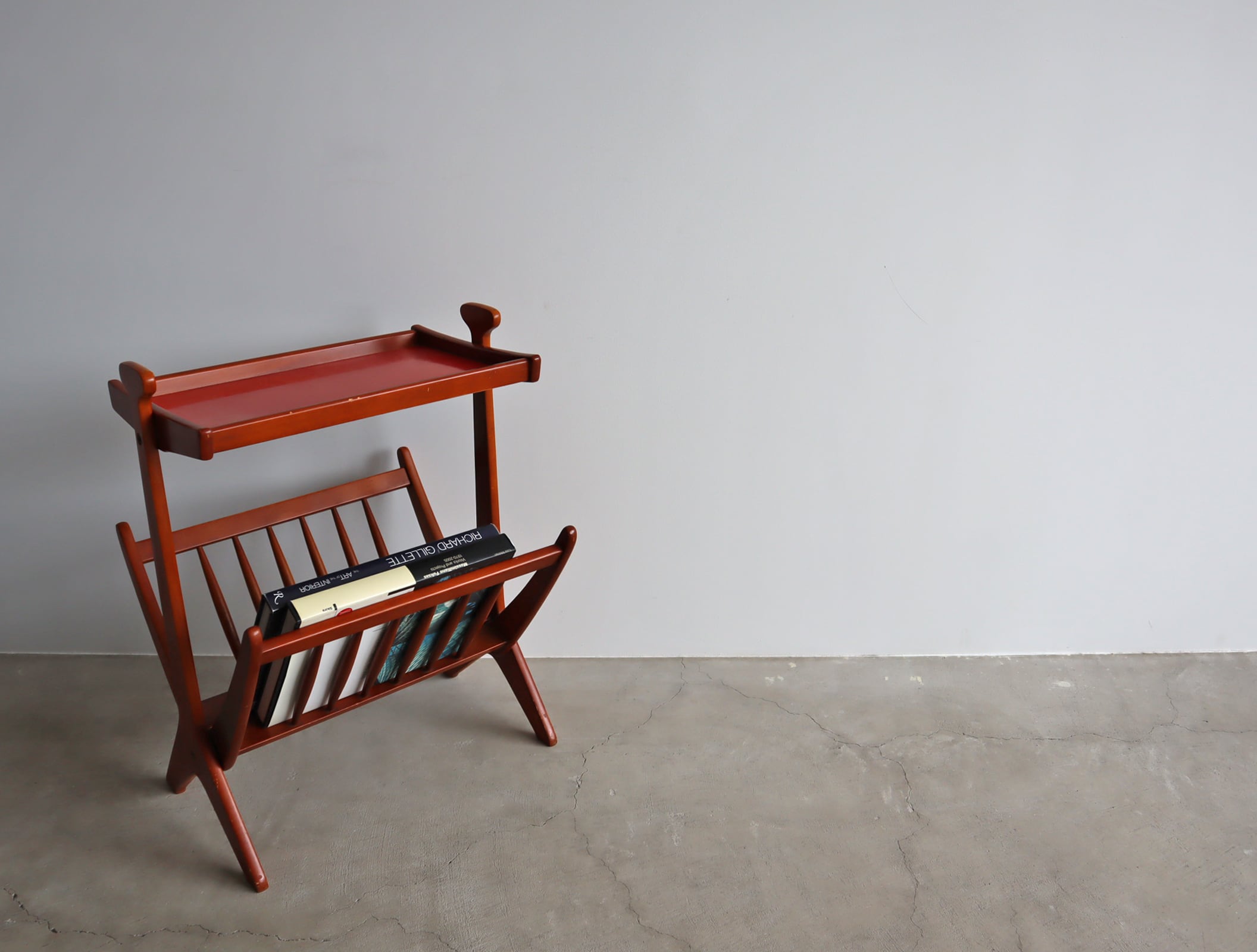 オールド カリモク ヴィンテージ マガジンラック＆サイドテーブル | fismic