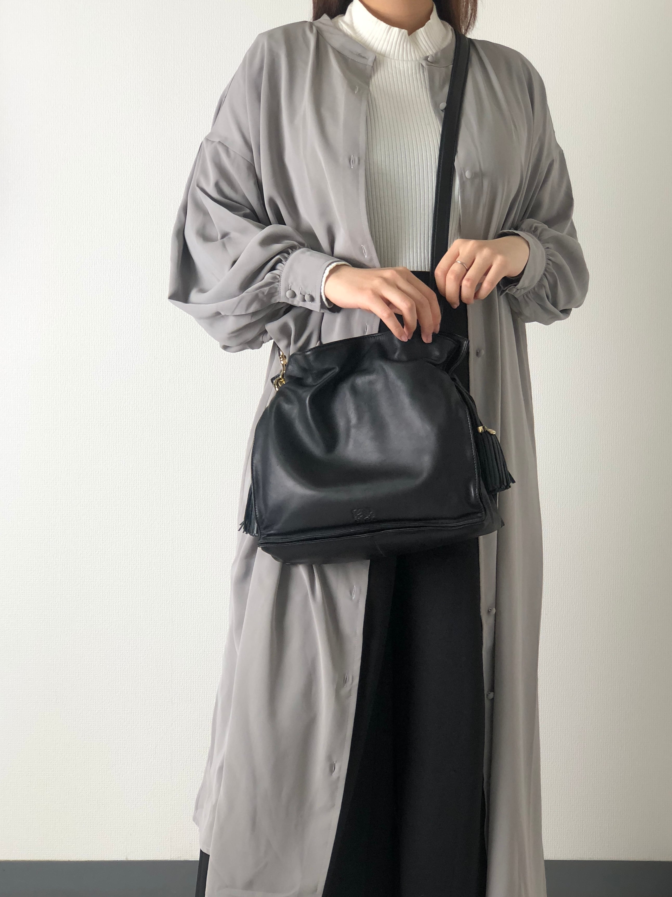 LOEWE ロエベ フラメンコ アナグラム ショルダーバッグ ブラック