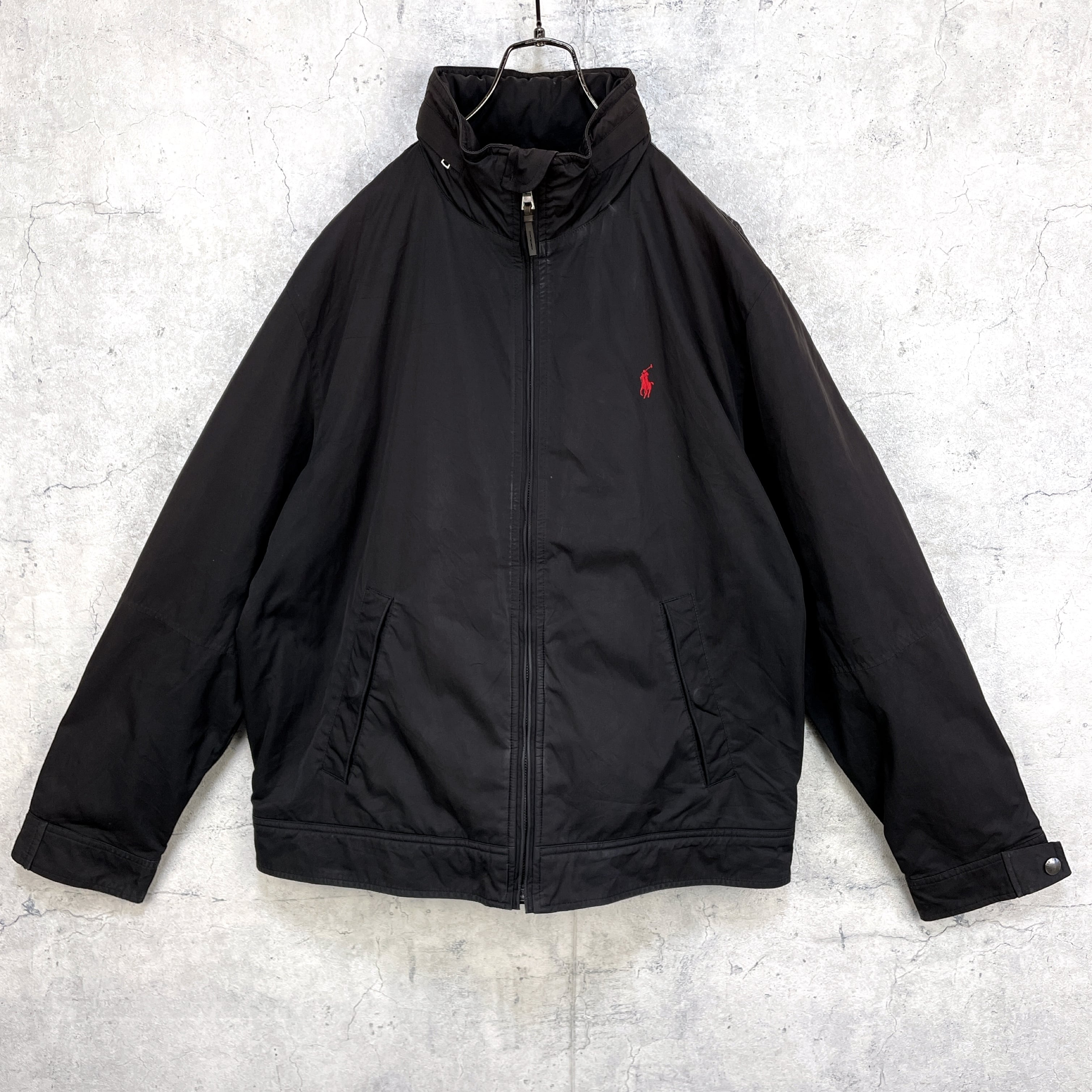 90's Polo by Ralph Lauren ナイロンジャケット 刺繍ロゴ 裏フリース