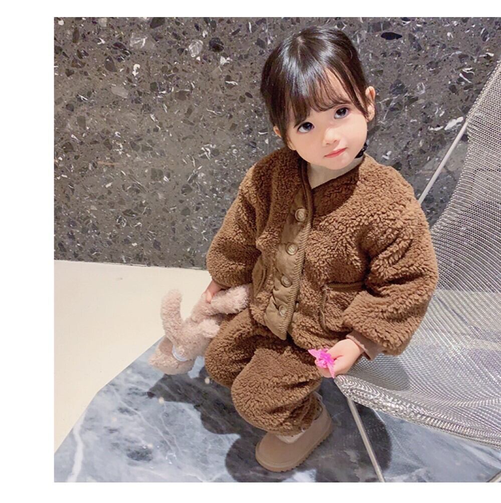 予約商品】セットアップ キッズ ベビートップス アウター + ズボン清潔