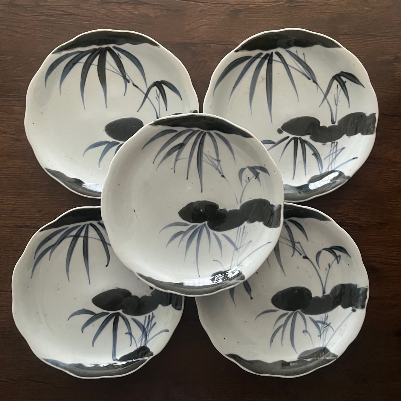 修理完了＞古伊万里7寸皿5枚組 | 古美術 希 のぞみ 美術・デザイン