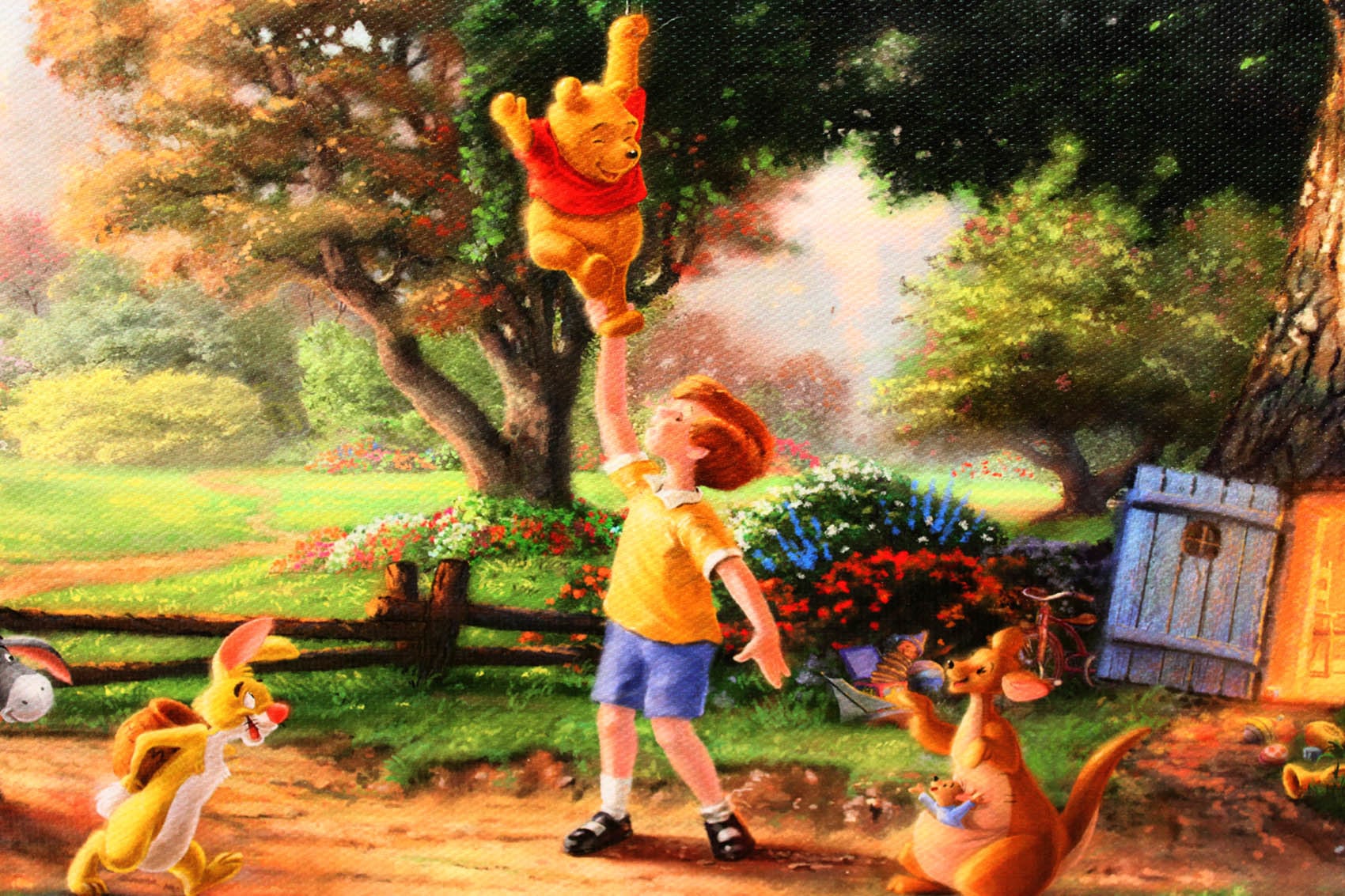 ディズニー「クマのプーさん2」作品証明書 展示用フック付キャンバス