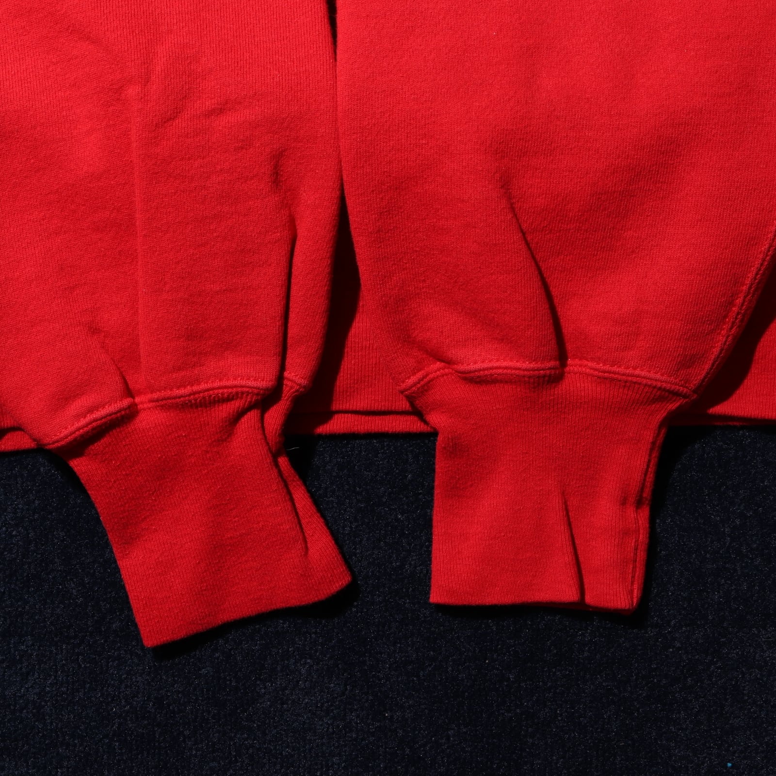 美品 XL 完全目無し90s USA 赤 レッド 無地 リバースウィーブ