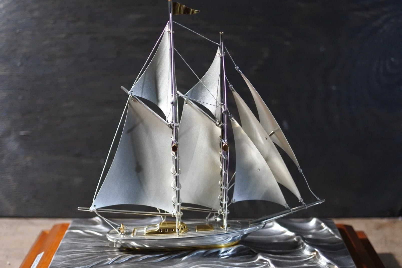 武比古 銀製 ヨット 2本マスト シルバー985 純銀 STERLING SILVER