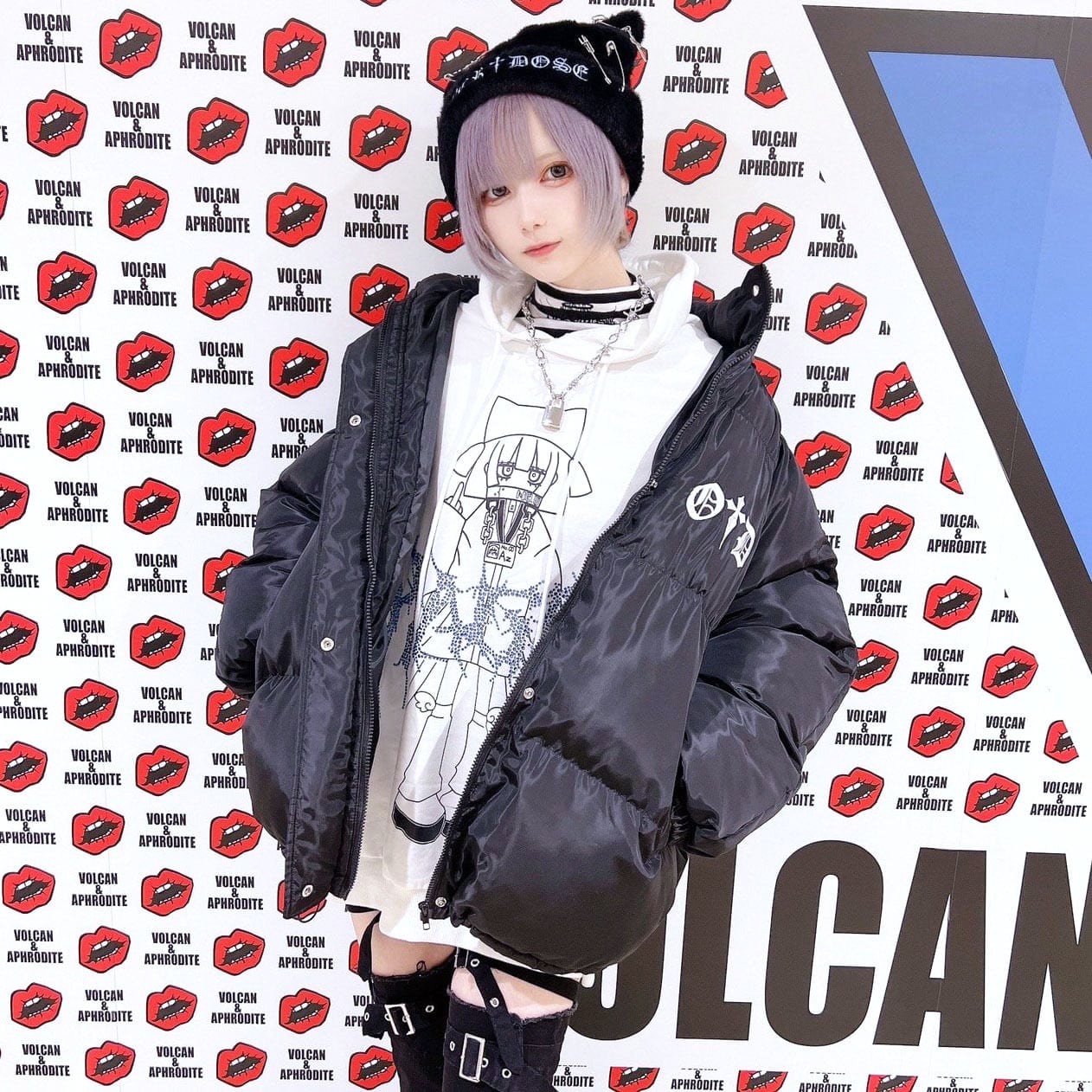 サブカル刺繍ロゴ 中綿BIGジャケット | VOLCAN&APHRODITE