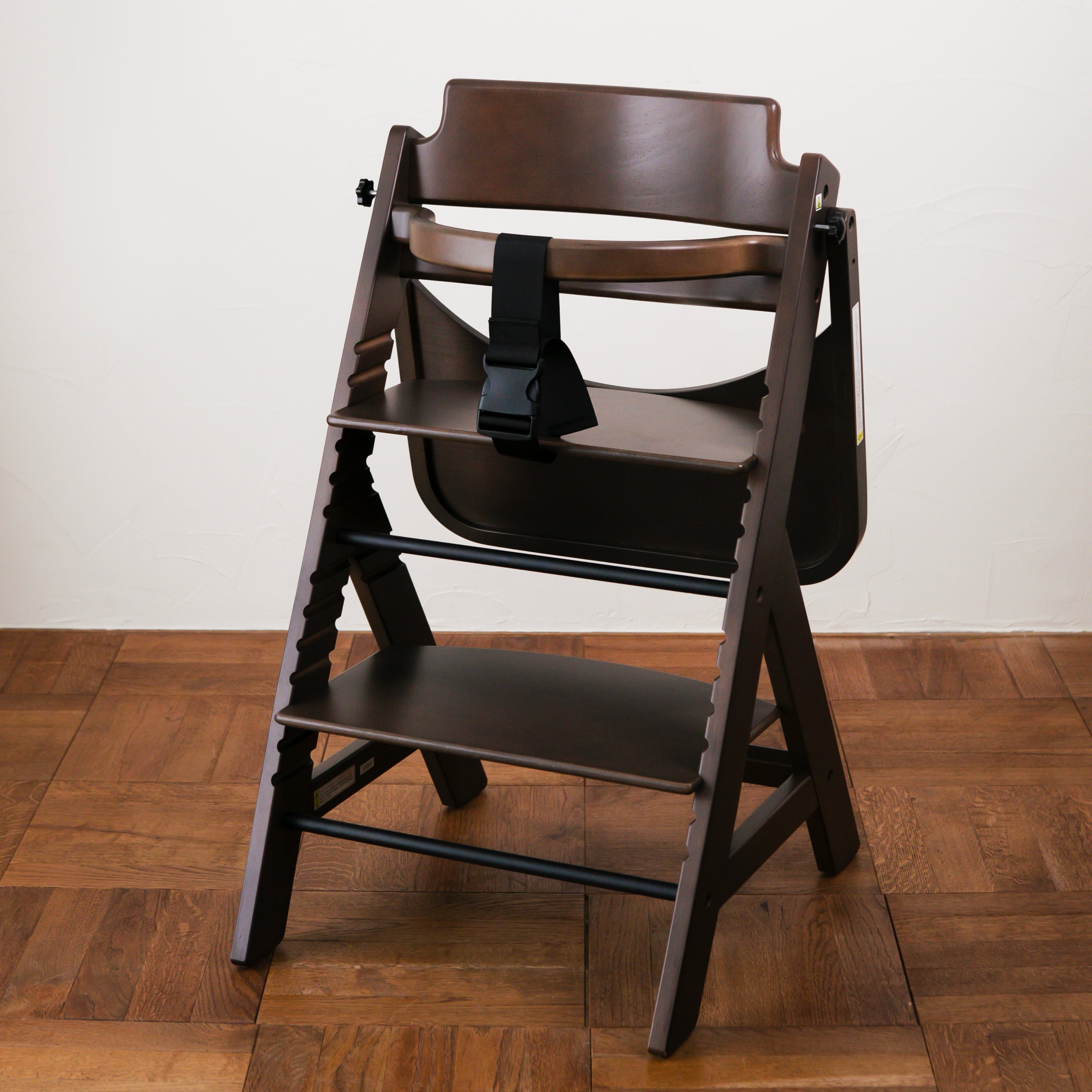 VITA木製ハイチェア テーブル＆ガード付き (ブラウン) | bellunico