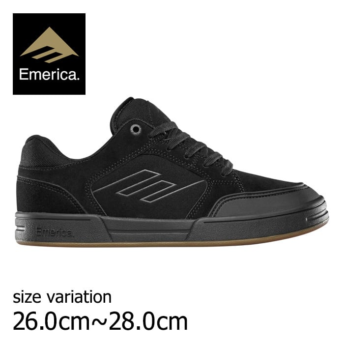 emerica エメリカ スニーカー スケボー HERITIC BLK/BLK 靴 スニーカー
