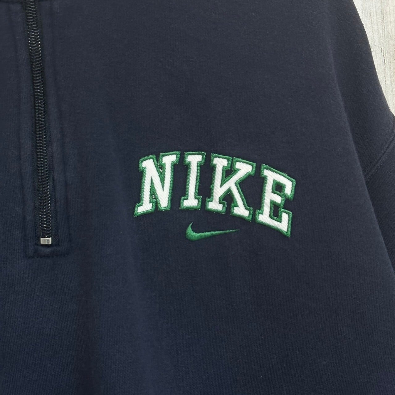 NIKE ナイキ スウェット XL ハーフジップ 刺繍ロゴ ワンポイント 00s
