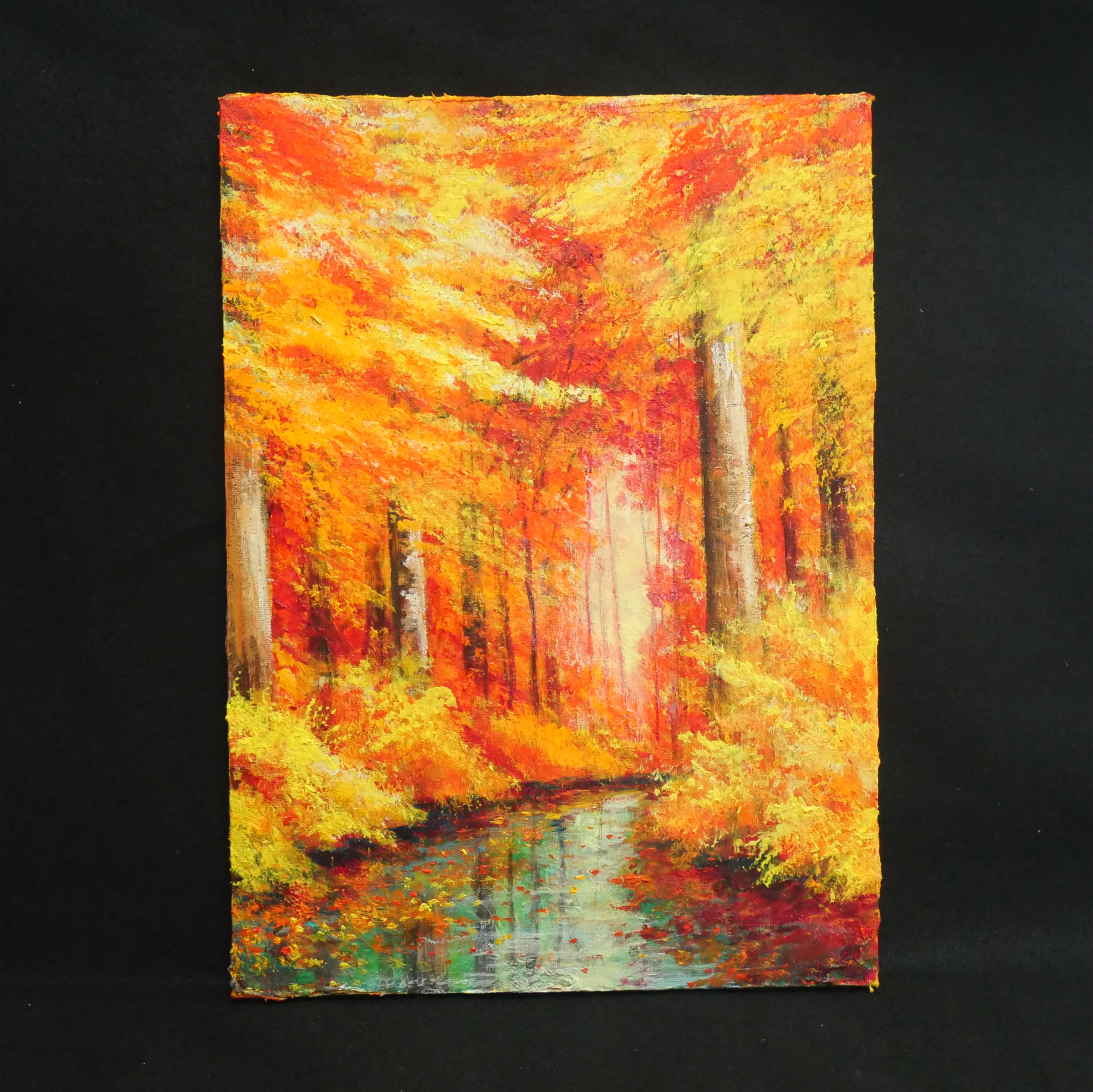 油絵 現代アート 赤&緑Ⅱ 作者あんどうまさひろ 油彩画 油絵 現代