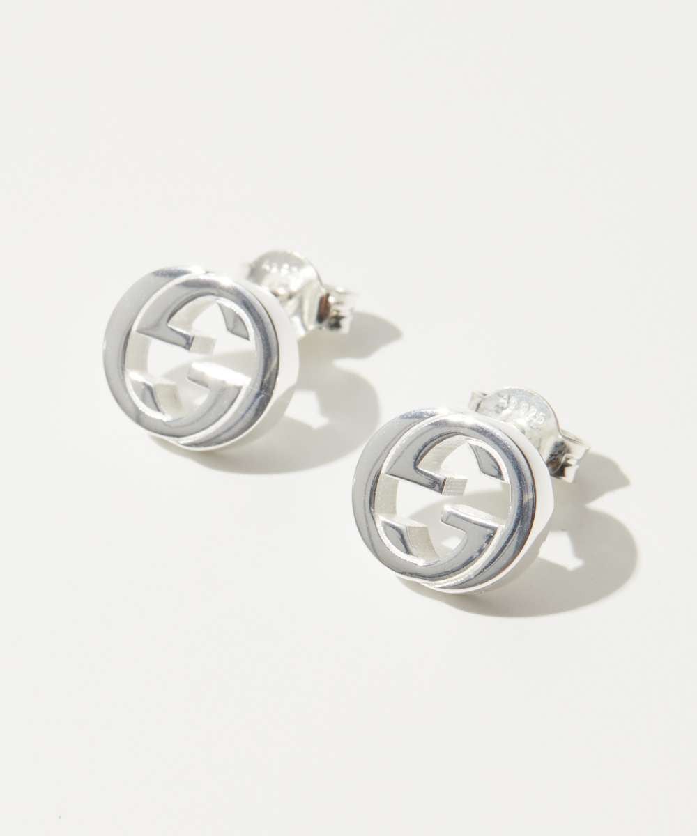 GUCCI グッチ シルバーインターロッキングG ピアス | CHANEL、Dior