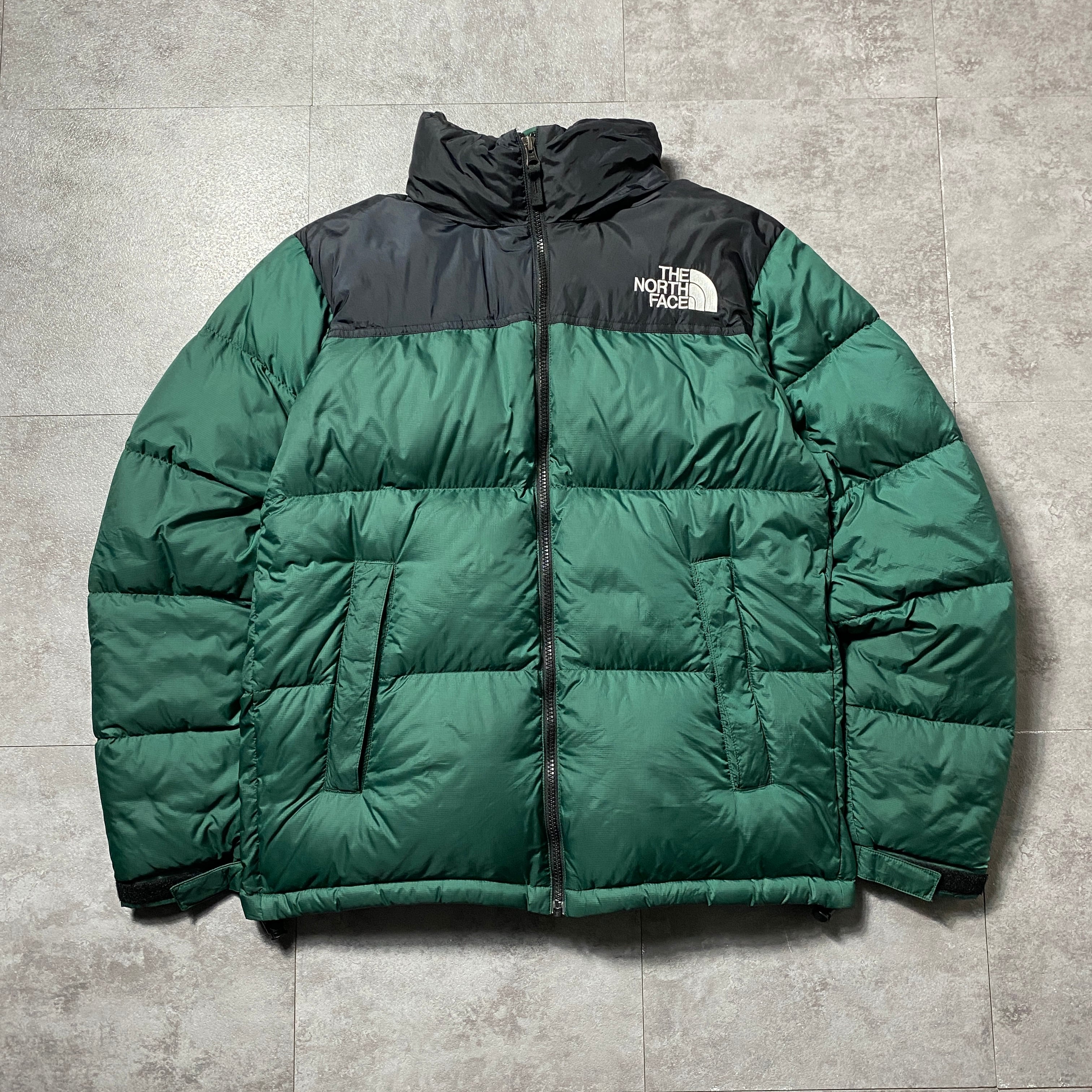 THE NORTH FACE ノースフェイス ヌプシ 刺繍ロゴ グリーン YKKジップ