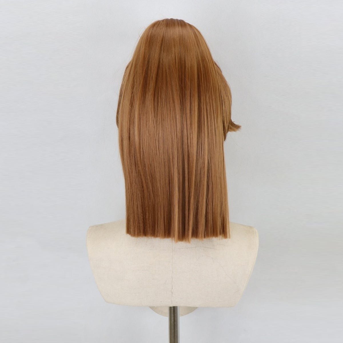コスプレ耐熱ウィッグ オーダー 造形ウィッグ ライトブラウン 前髪貼り