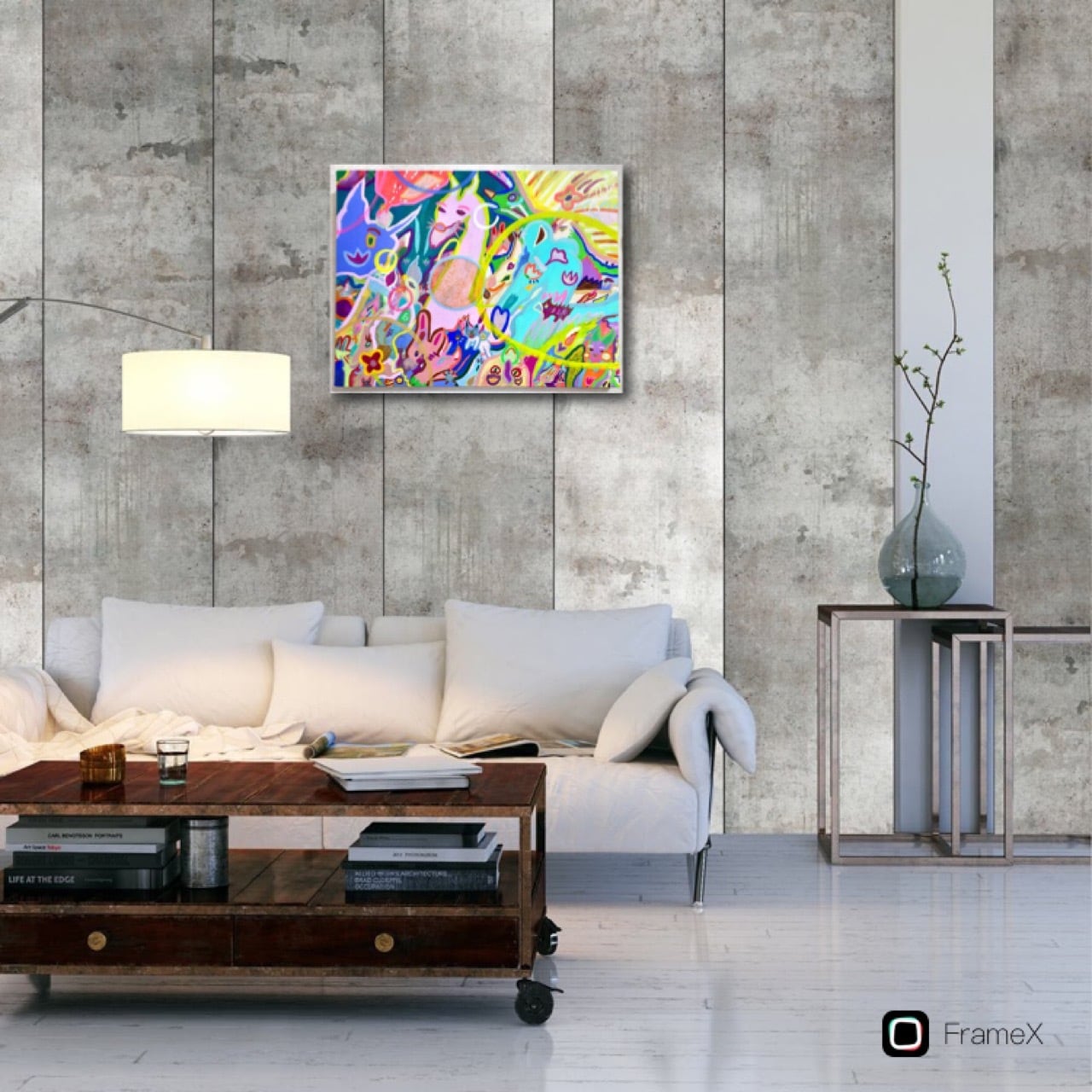 F15 ありがとう、キミのたましい アクリル画 動物の絵 絵画 アート