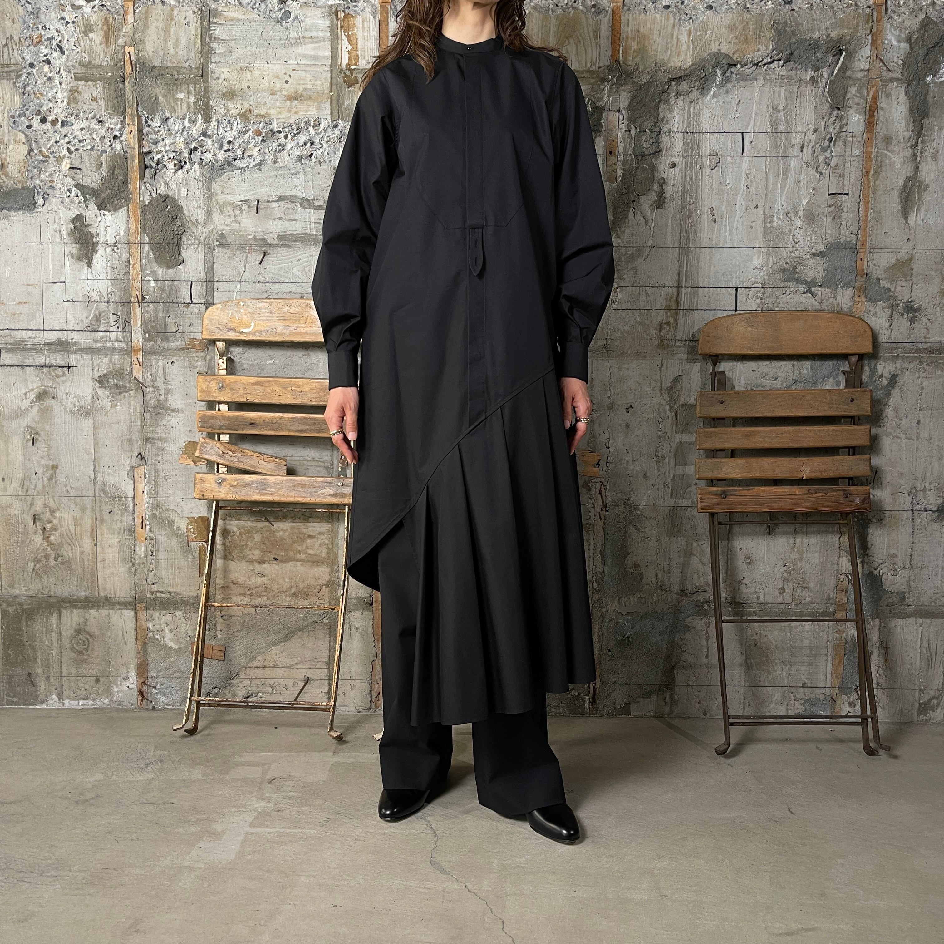 HYKE【ハイク】T/C BOSOM SHIRT DRESS (16188) | glamour online