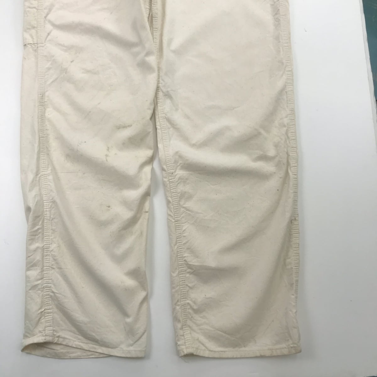 LEE リー 70年代 USA製 オーバーオール 山ポケ 生成り コットン デニム