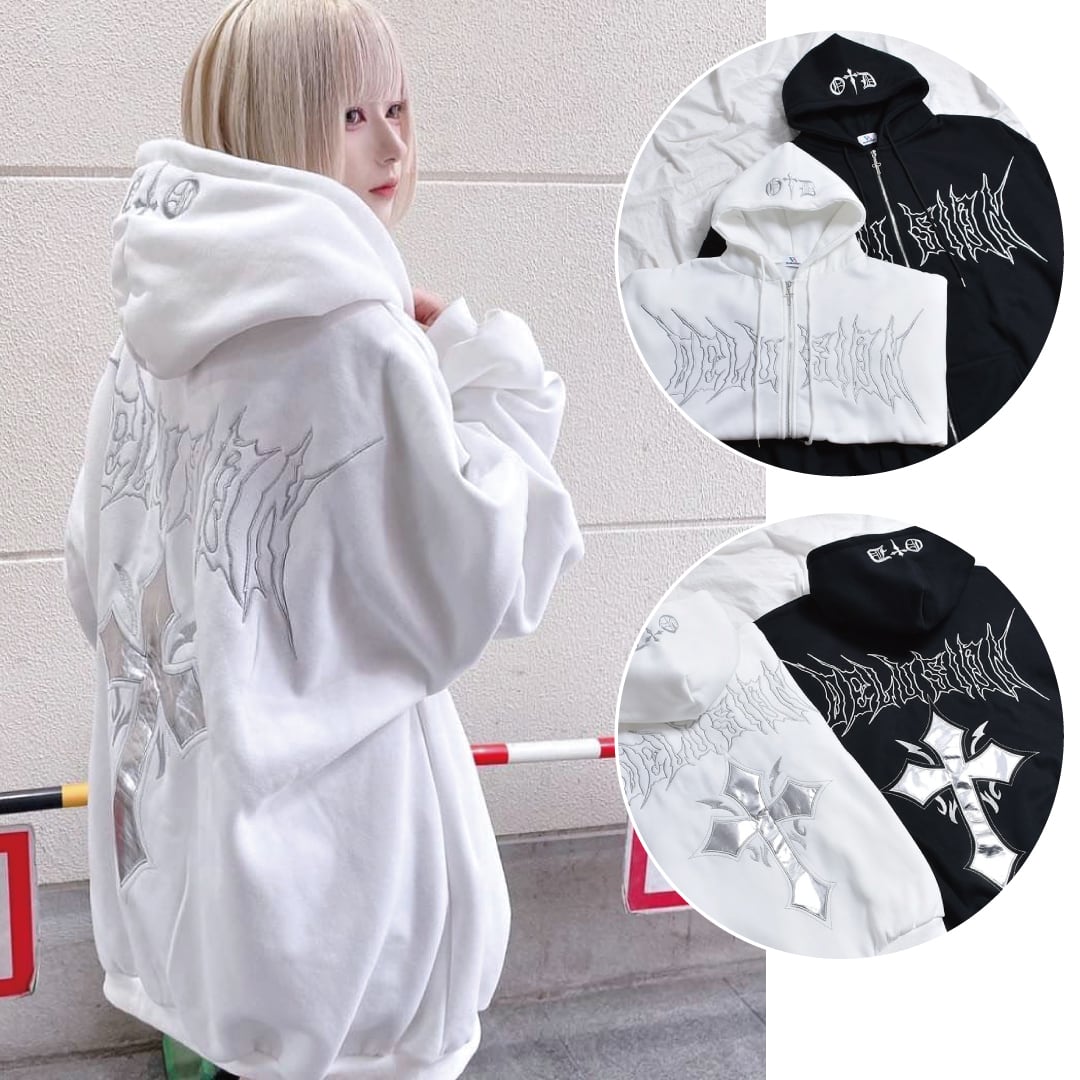 メタルクロスZIPパーカー(裏起毛) | VOLCAN&APHRODITE