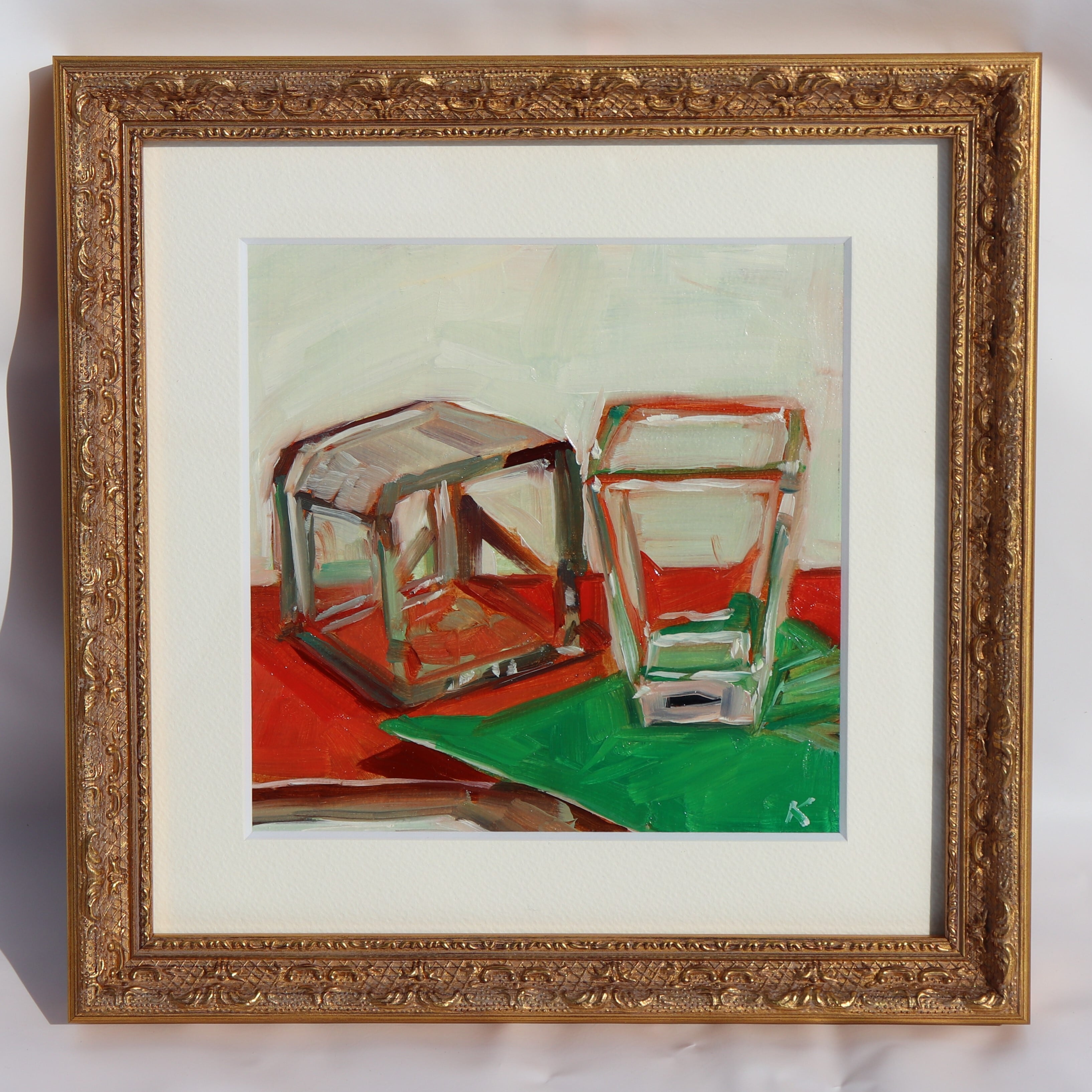 油絵原画 直筆(手描き)肉筆画 イタリアの画家オノフリオ 油絵原画 直筆