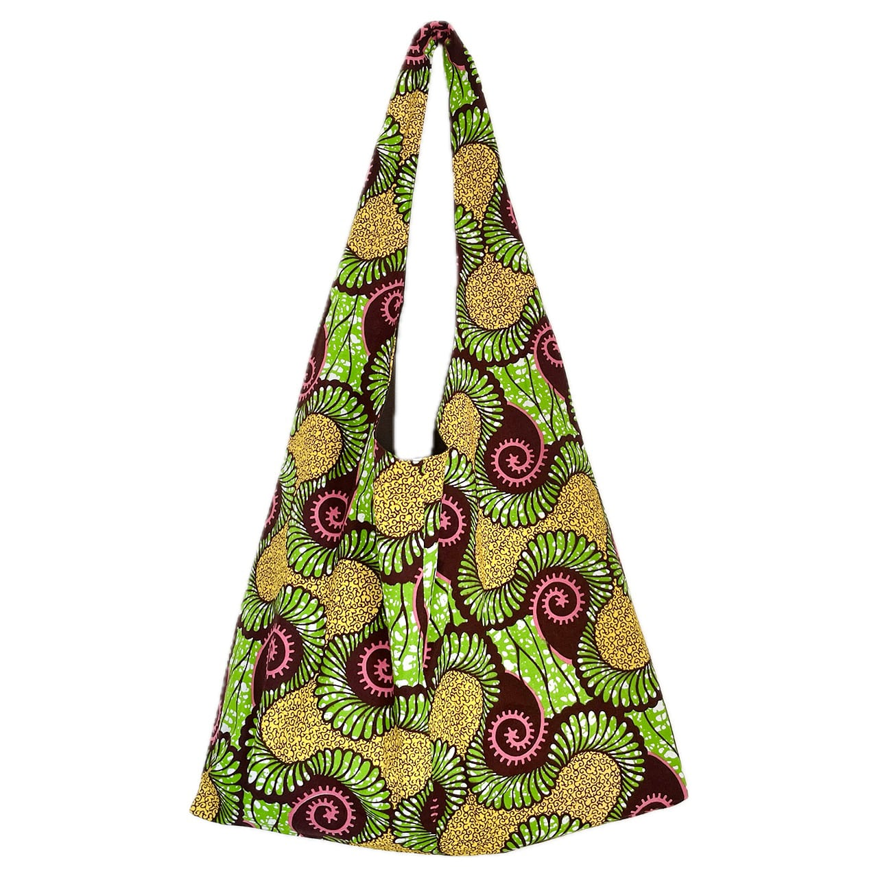 リバーシブルマルシェバッグ ボタニカル ライトグリーン イエロー