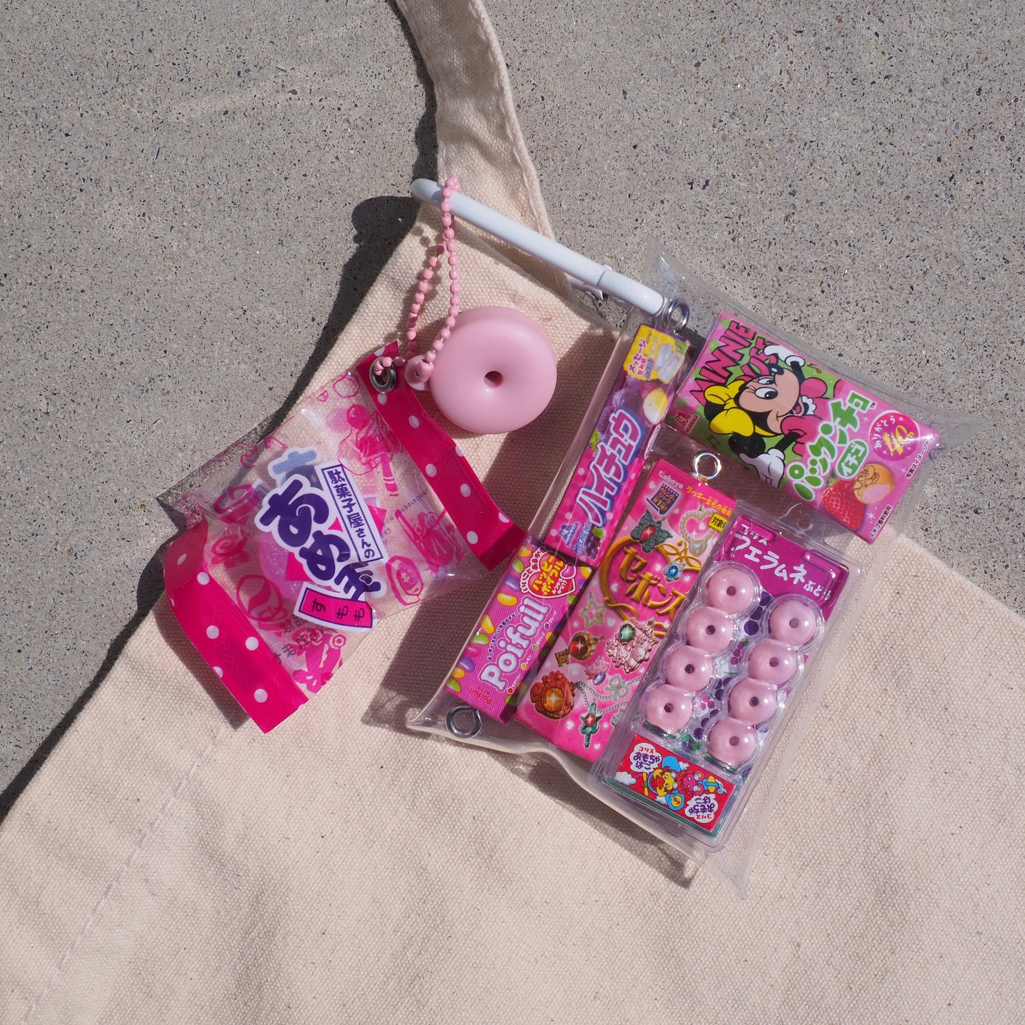 単品】カラビナ付きミニクリアポーチ PVC 透明 （5.5cm×8.5cm） | nozomiya