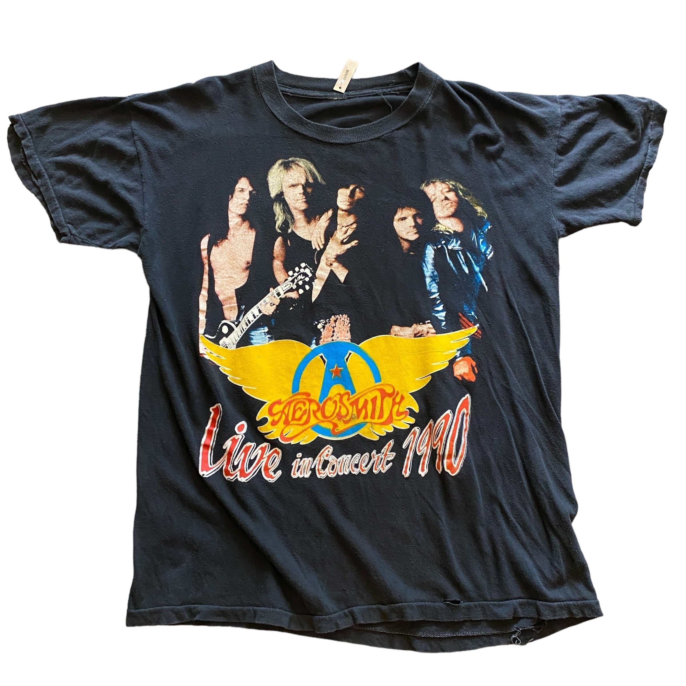 VINTAGE 90S AEROSMITH×SKIDROW TOUR TSHIRTS BLACK