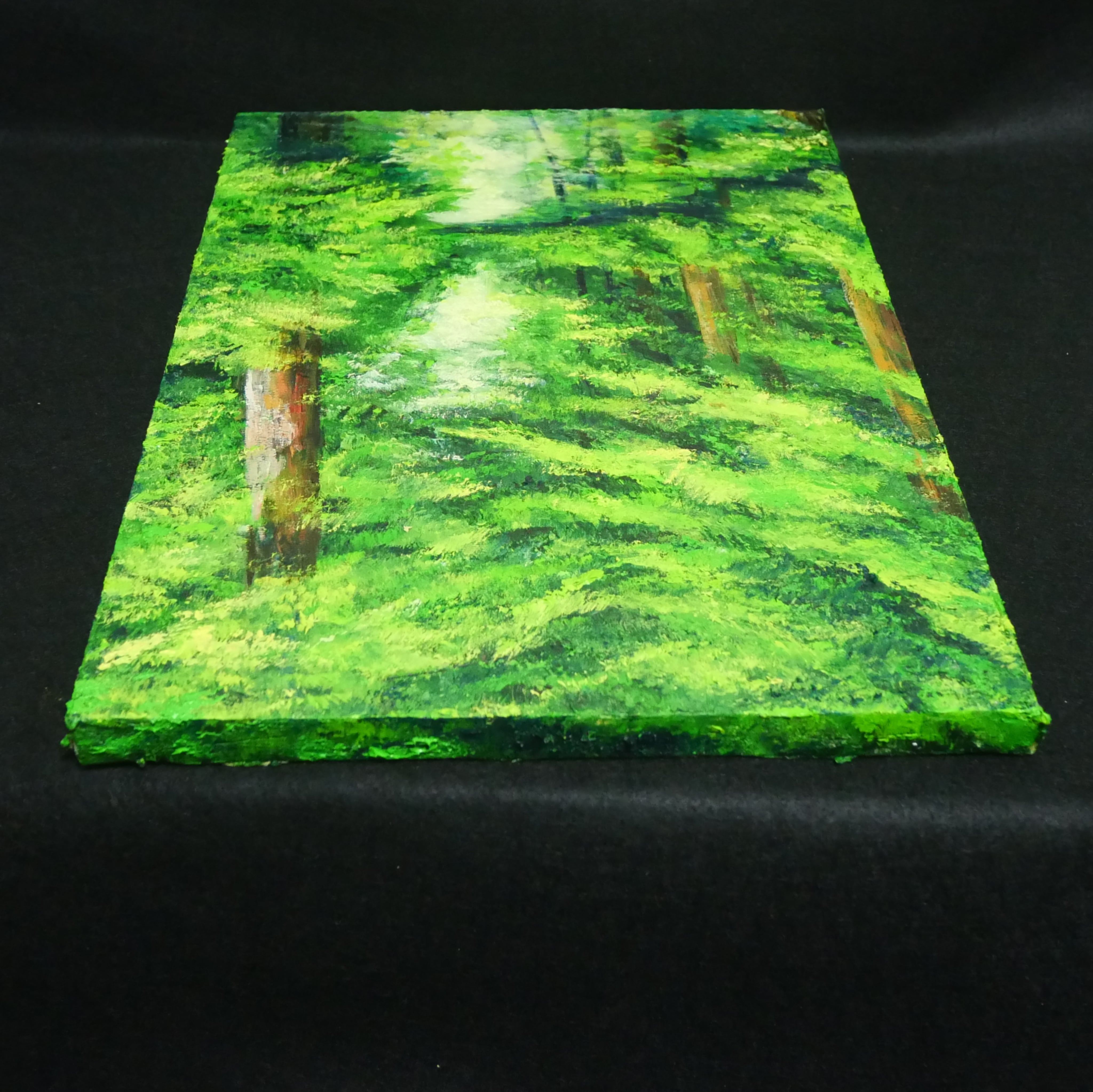 油絵 油彩 油彩画 絵 絵画【新緑の森】 | HIROSHI1990