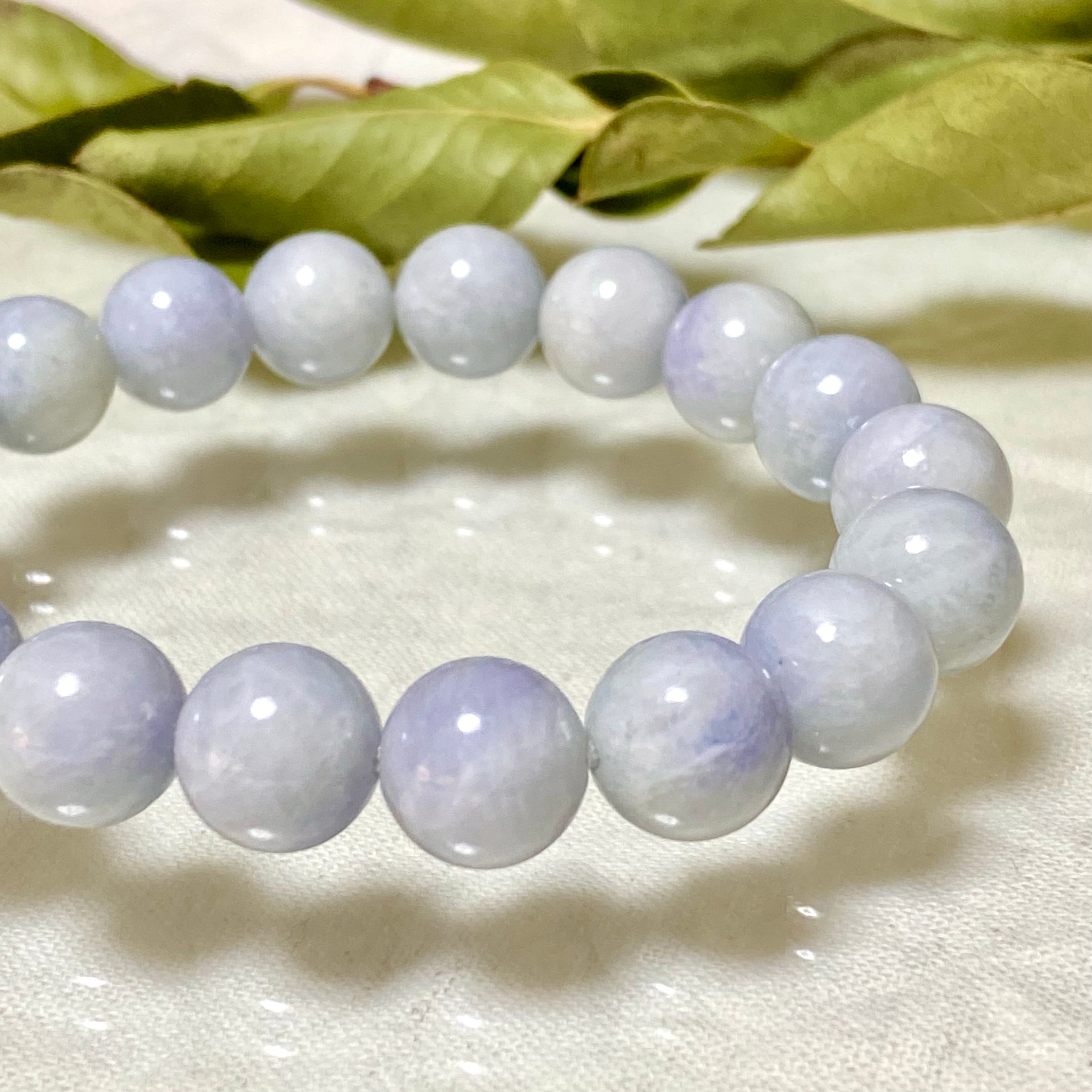 Premium Jade】糸魚川産ラベンダー翡翠 青海ほのか 10mmブレスレット