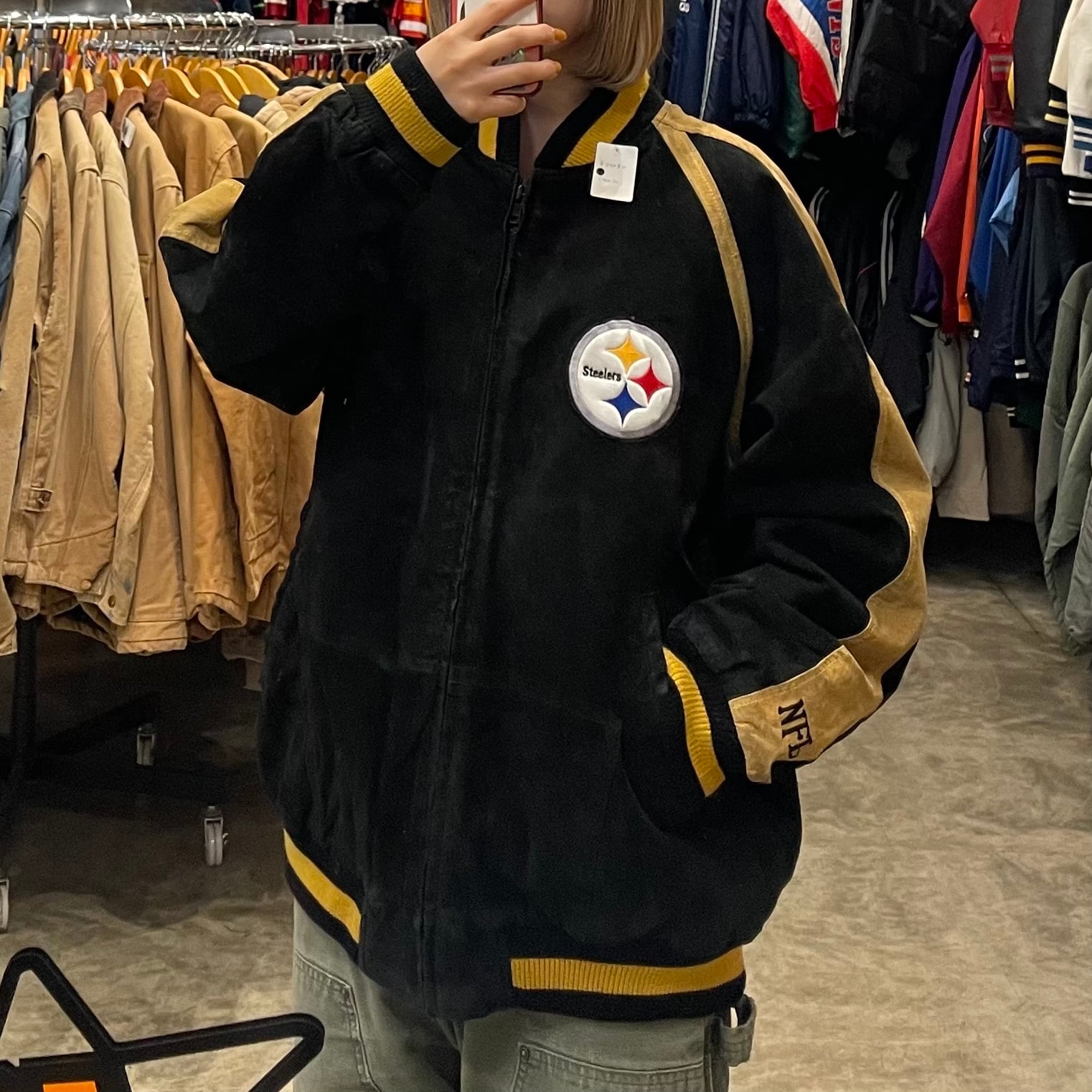 NFL STEELERS / スティーラーズ】レザースタジャン | 古着屋KAKAVAKA