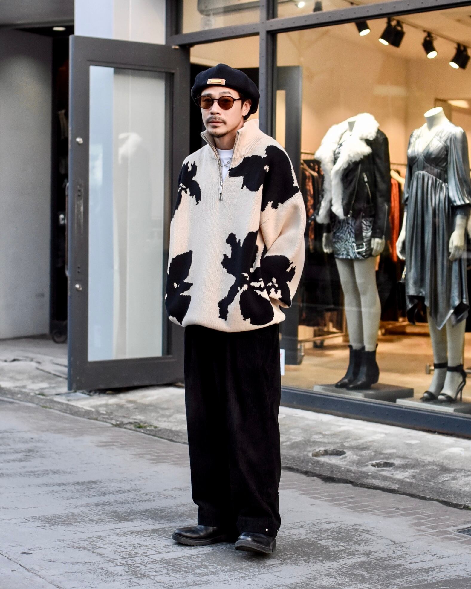 AMBERGLEAM - Bicolor Half Zip Sweater ¥36000+tax | KODONA in the House