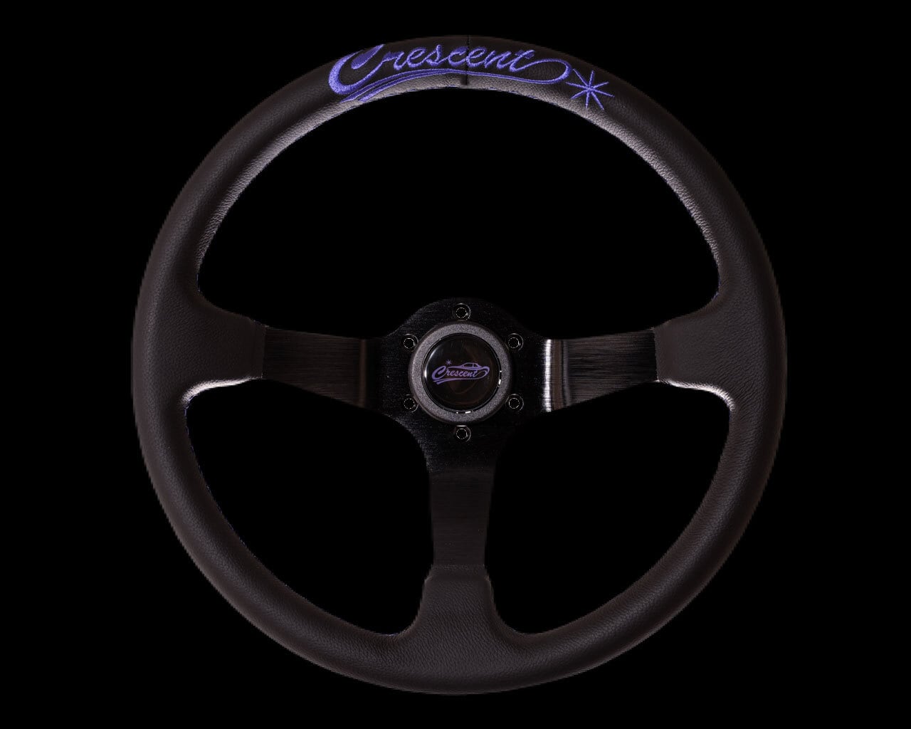 リアルレザーオリジナルステアリング 35パイ パープル | Density
