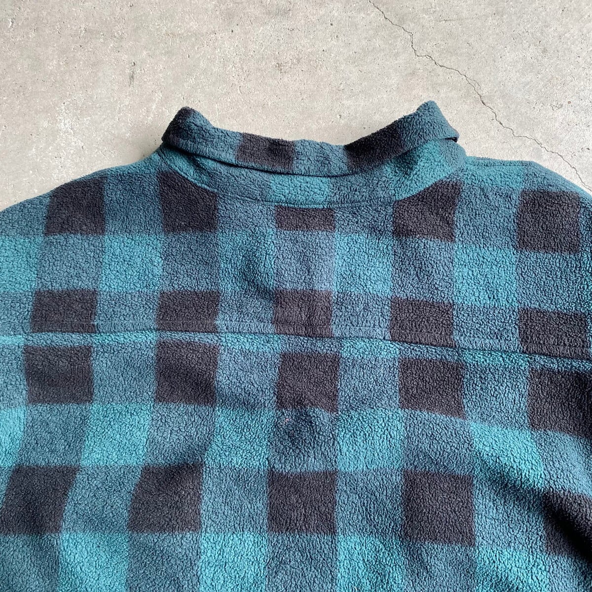 90年代 OLD GAP オールドギャップ チェック柄 ハーフジップ フリース