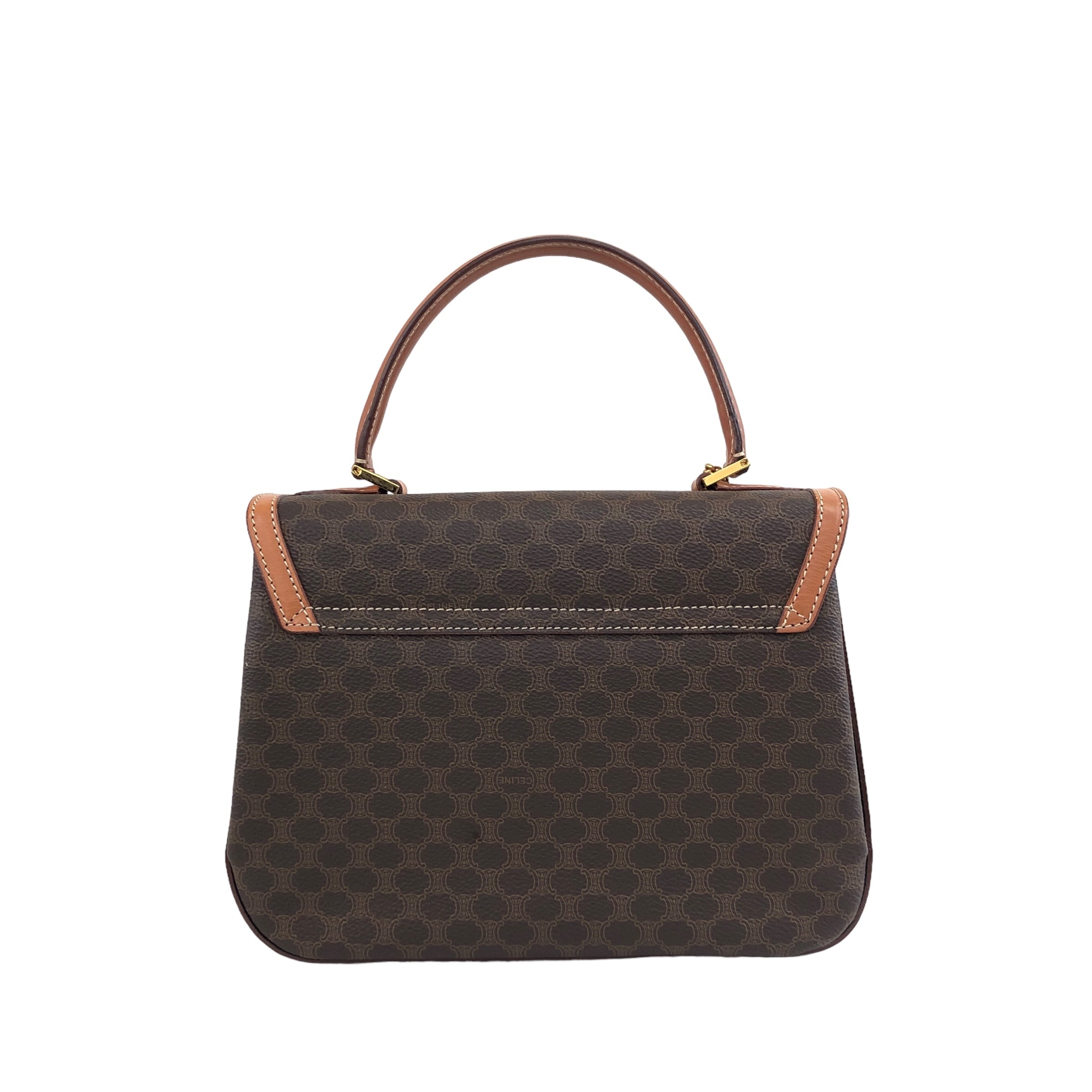 CELINE セリーヌ マカダム ターンロック チャーム レザー 2way